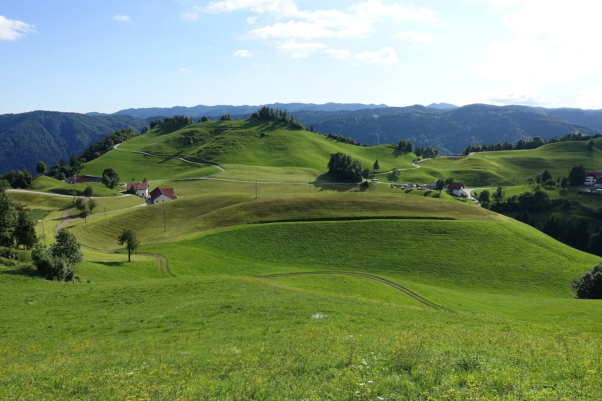 Photo showing: View of Idrijske Krnice facing south.