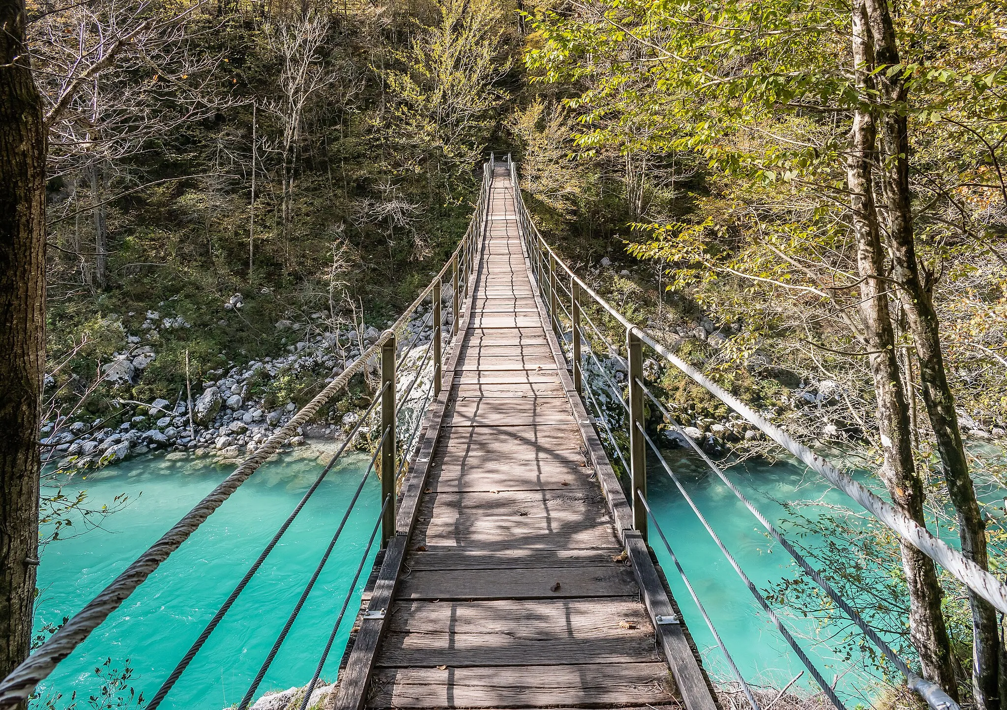 Photo showing: Bridge Brv čez Sočo in the Municipality of Kobarid, Goriška, Slovenia