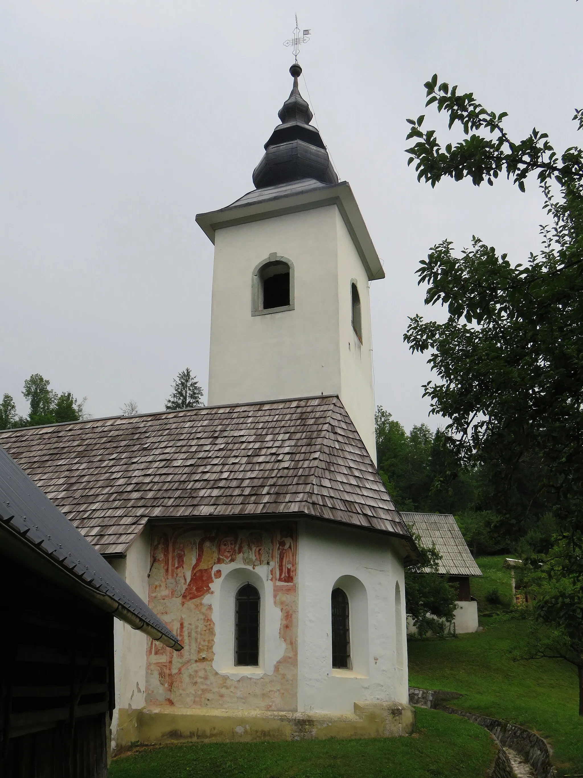 Photo showing: Saint Mary Magdalene Church in Brod, Municipality of Bohinj, Slovenia