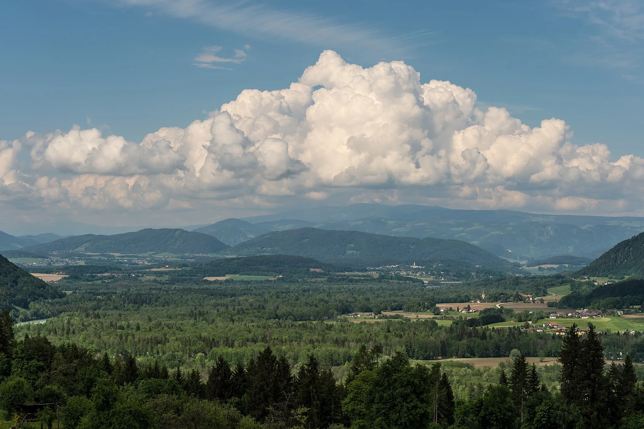 Photo showing: View of Möchling, municipality Gallizien, district Voelkermarkt, Carinthia, Austria, EU