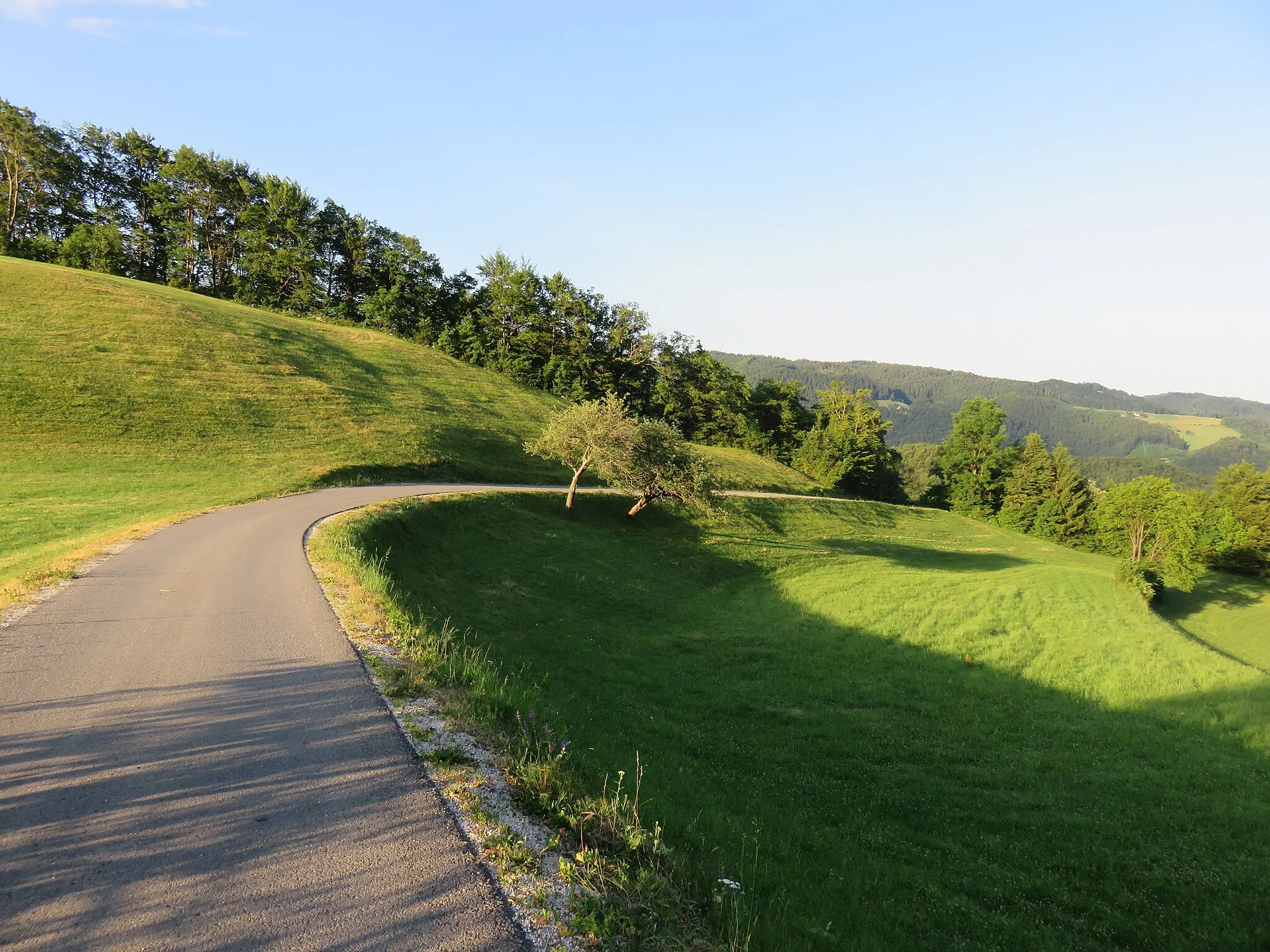Photo showing: Road from Zgornji Okrog, Municipality of Kamnik, Slovenia to Spodnji Okrog