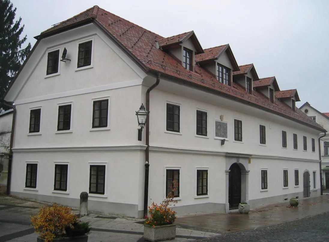 Photo showing: Birth house of Rudolf Maister (slovene general and poet), Kamnik Slovenia. Own work by Žiga.