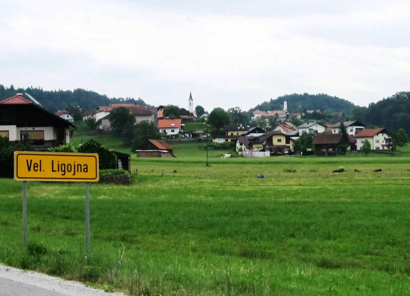 Photo showing: The village of Velika Ligojna, Municipality of Vrhnika, Slovenia