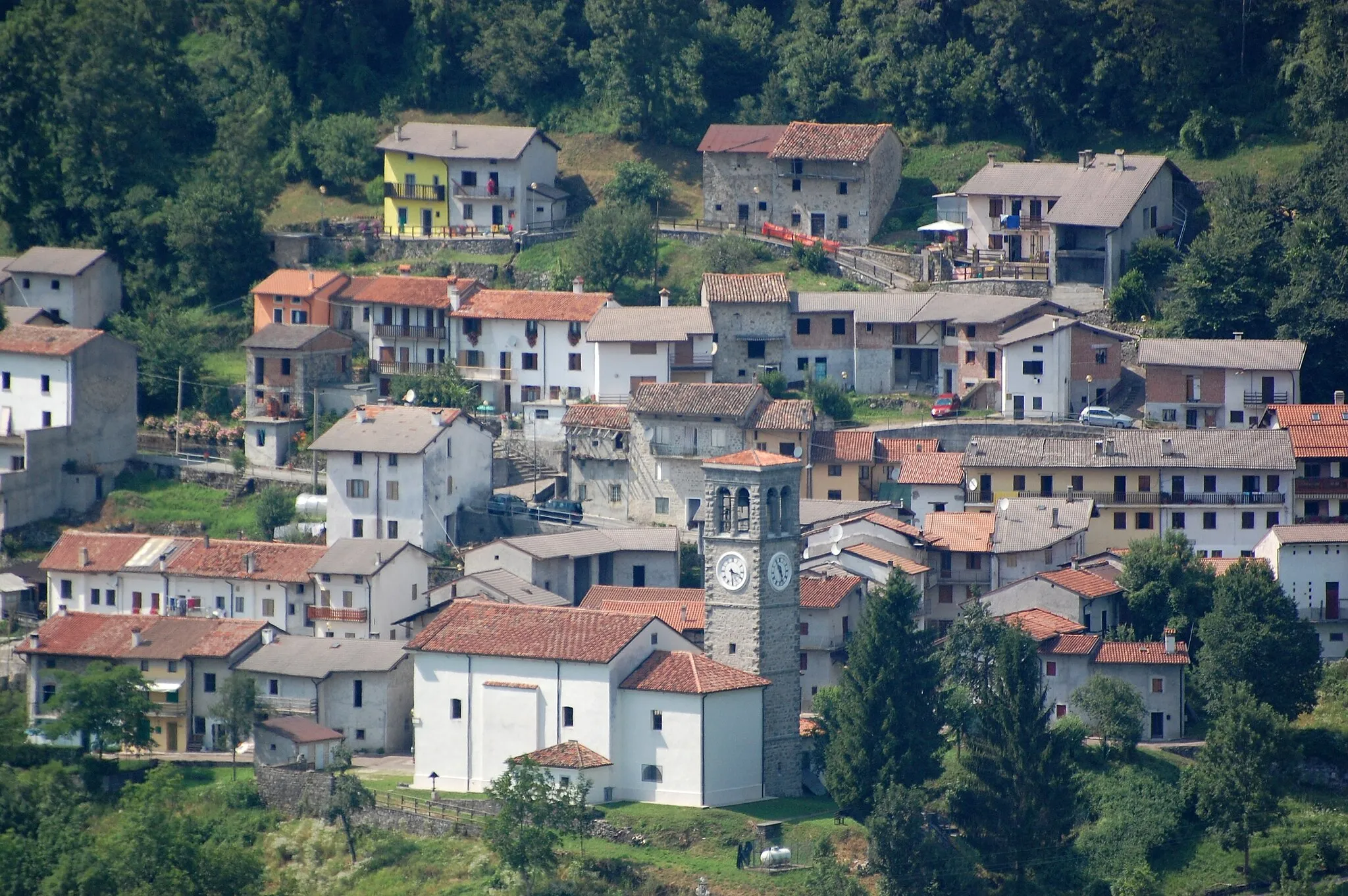 Photo showing: View of Prossenicco from Robedischis