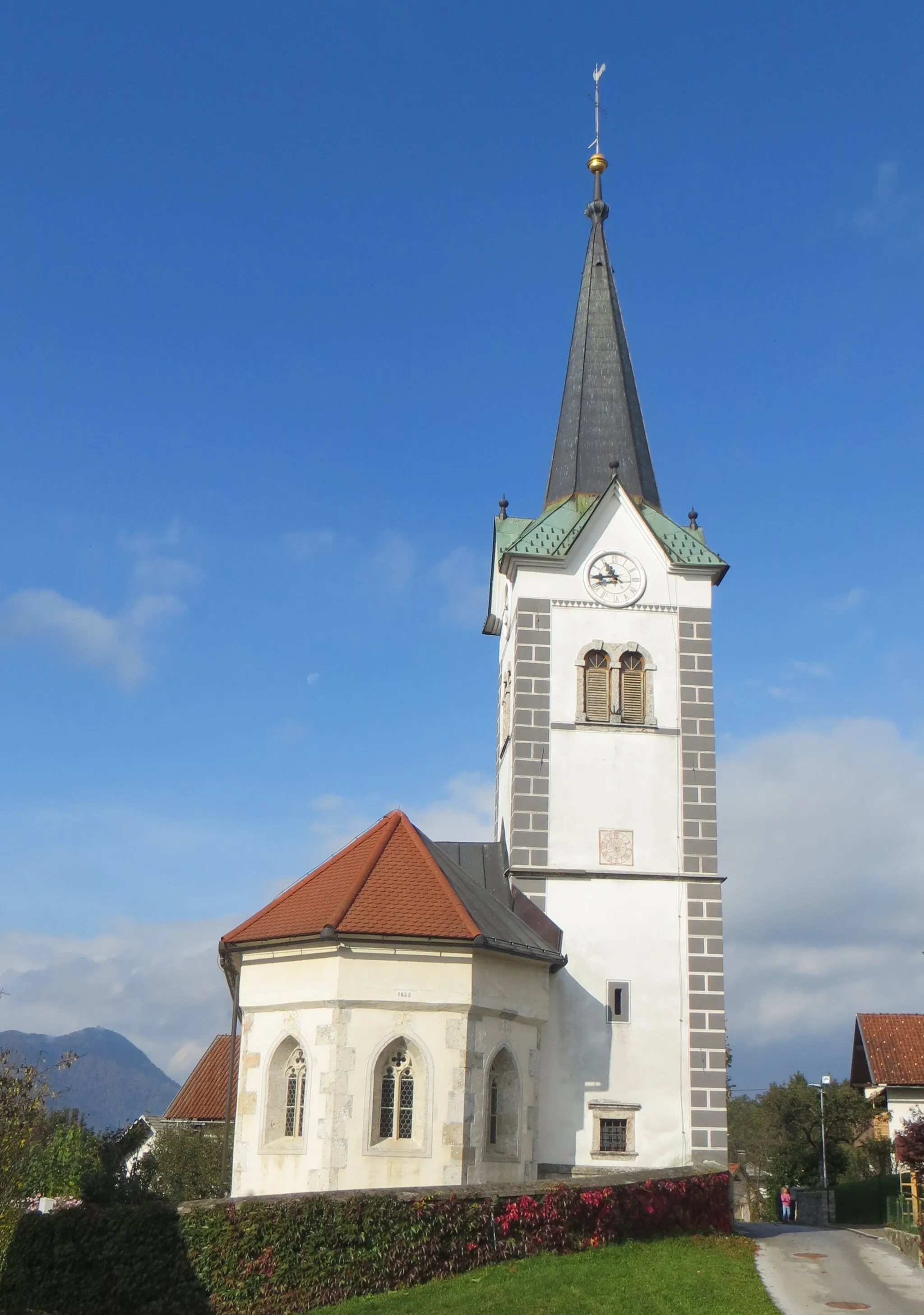 Photo showing: Saint Nicholas's Church in Godešič, Municipality of Škofja Loka, Slovenia