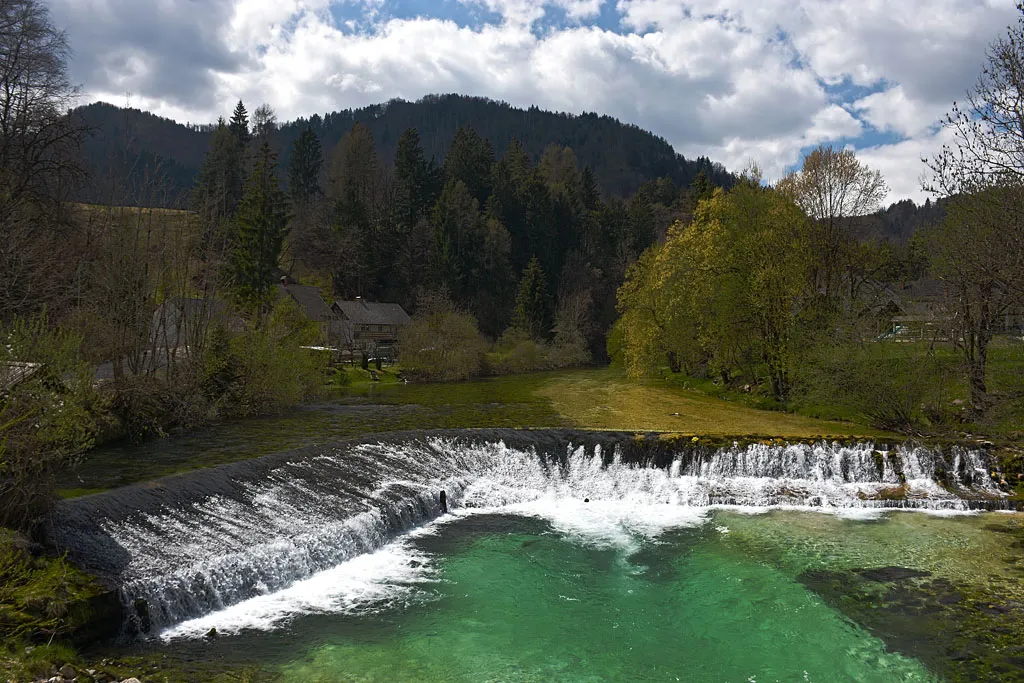 Photo showing: Radovna near the bridge in Krnica village.