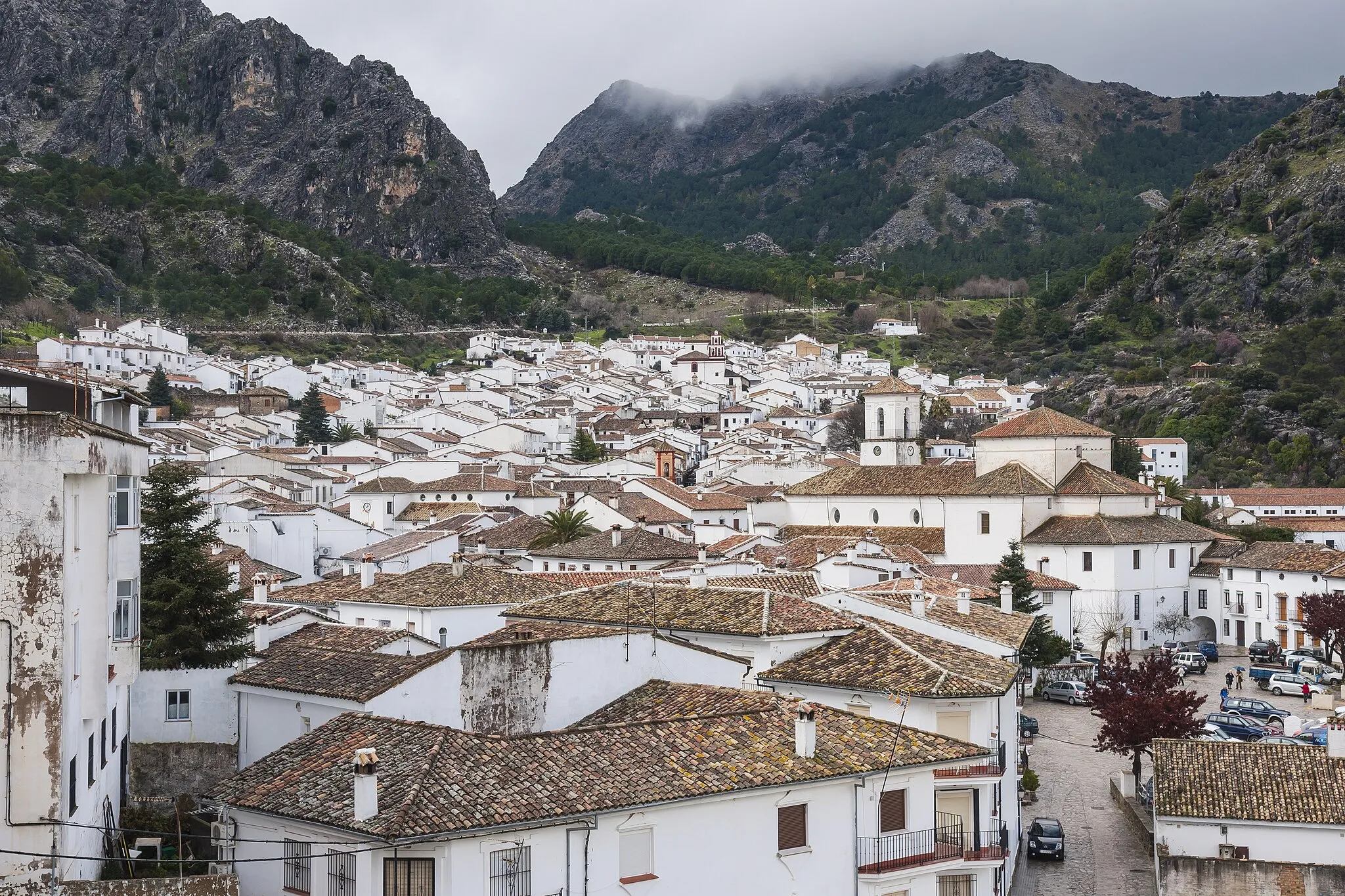 Photo showing: Grazalema, Spain: View of Grazalema, a pueblo blanco of Andalucia