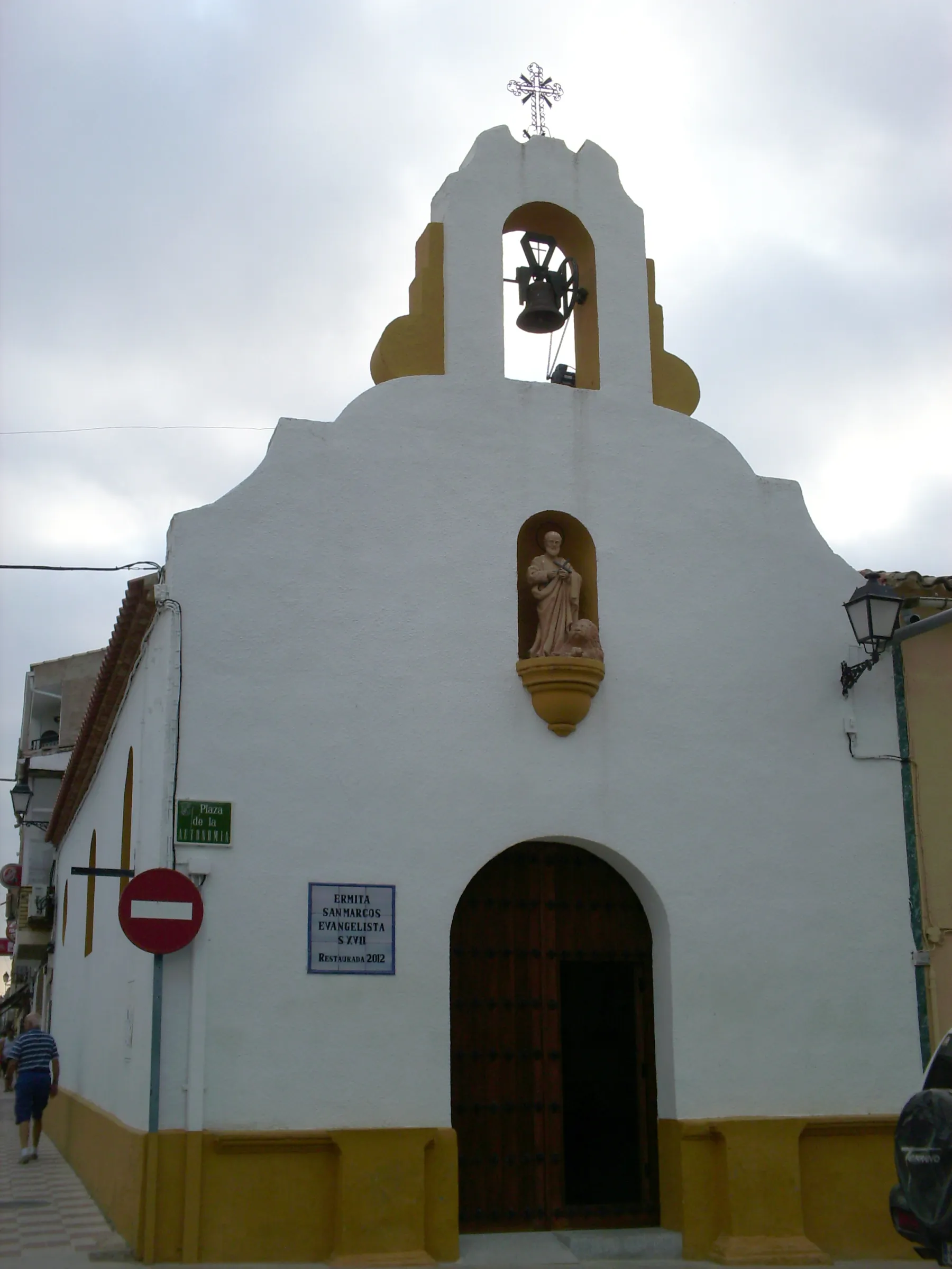 Photo showing: Fachada de la Ermita de San Marcos Evangelista, en Villanueva de la Reina.