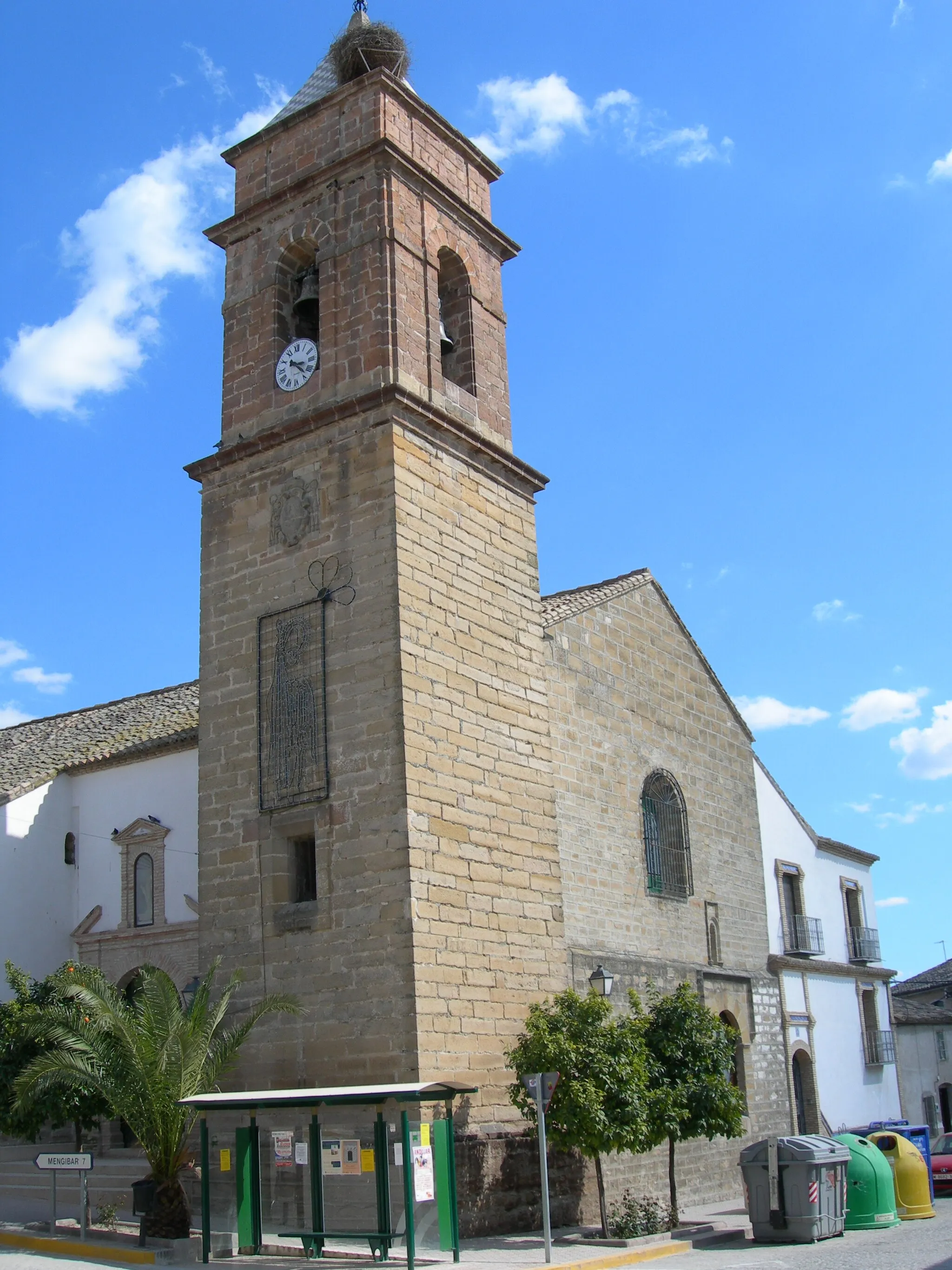Photo showing: Torre campanario de la Iglesia parroquial de Santa María Magdalena de Cazalilla (Jaén).
