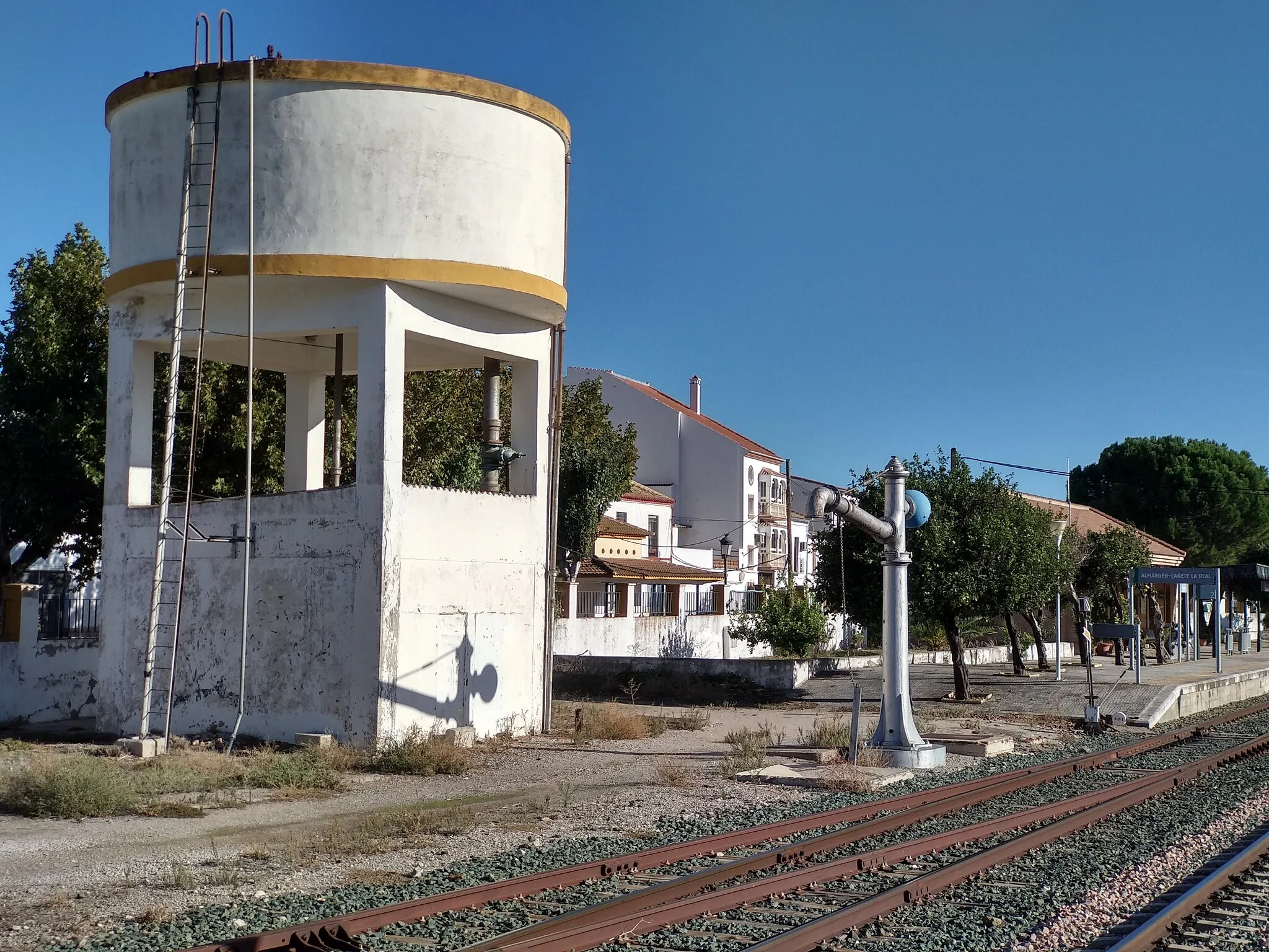 Photo showing: Watertower, Railwaystation Almargen, Spain