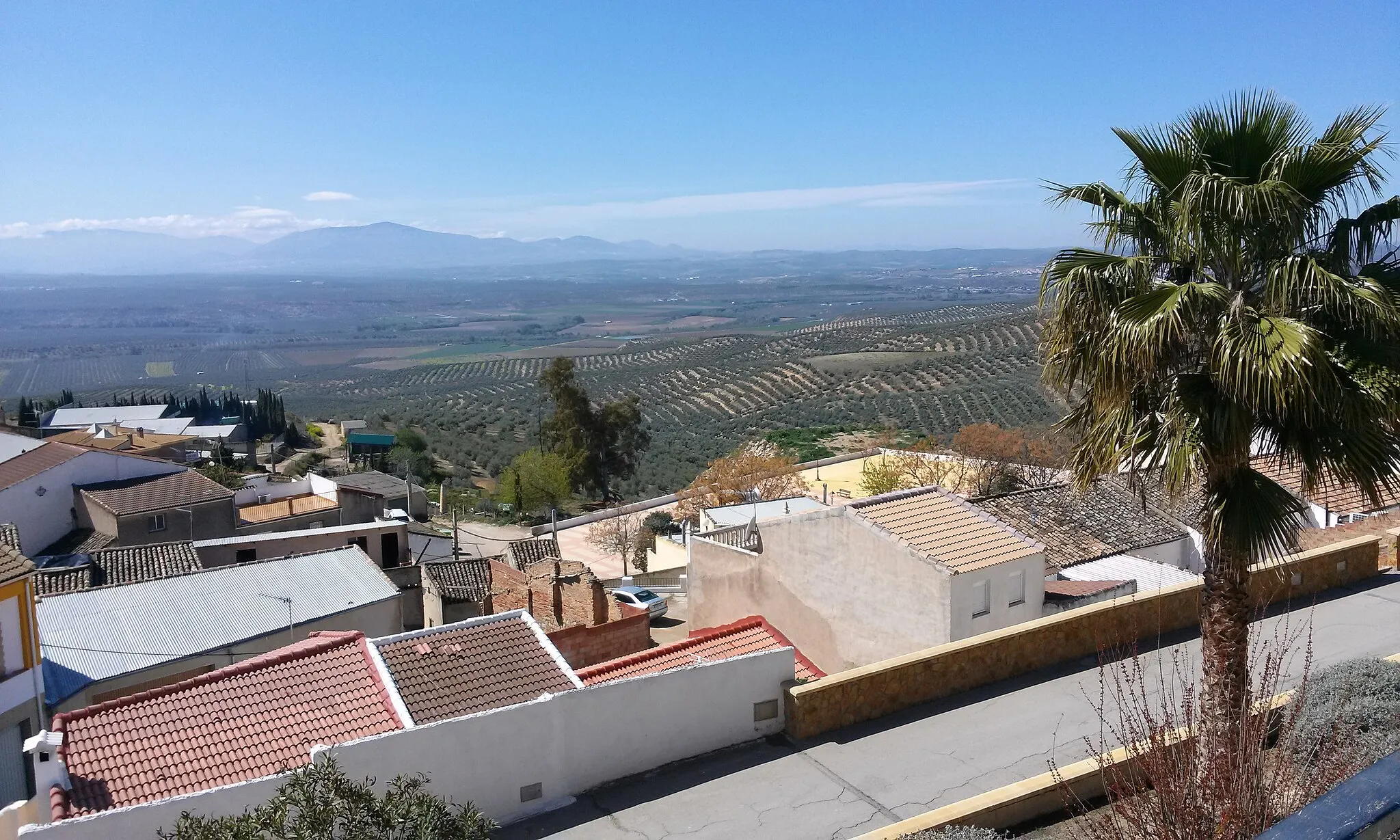 Photo showing: Vista desde Jabalquinto hacia Mengíbar.