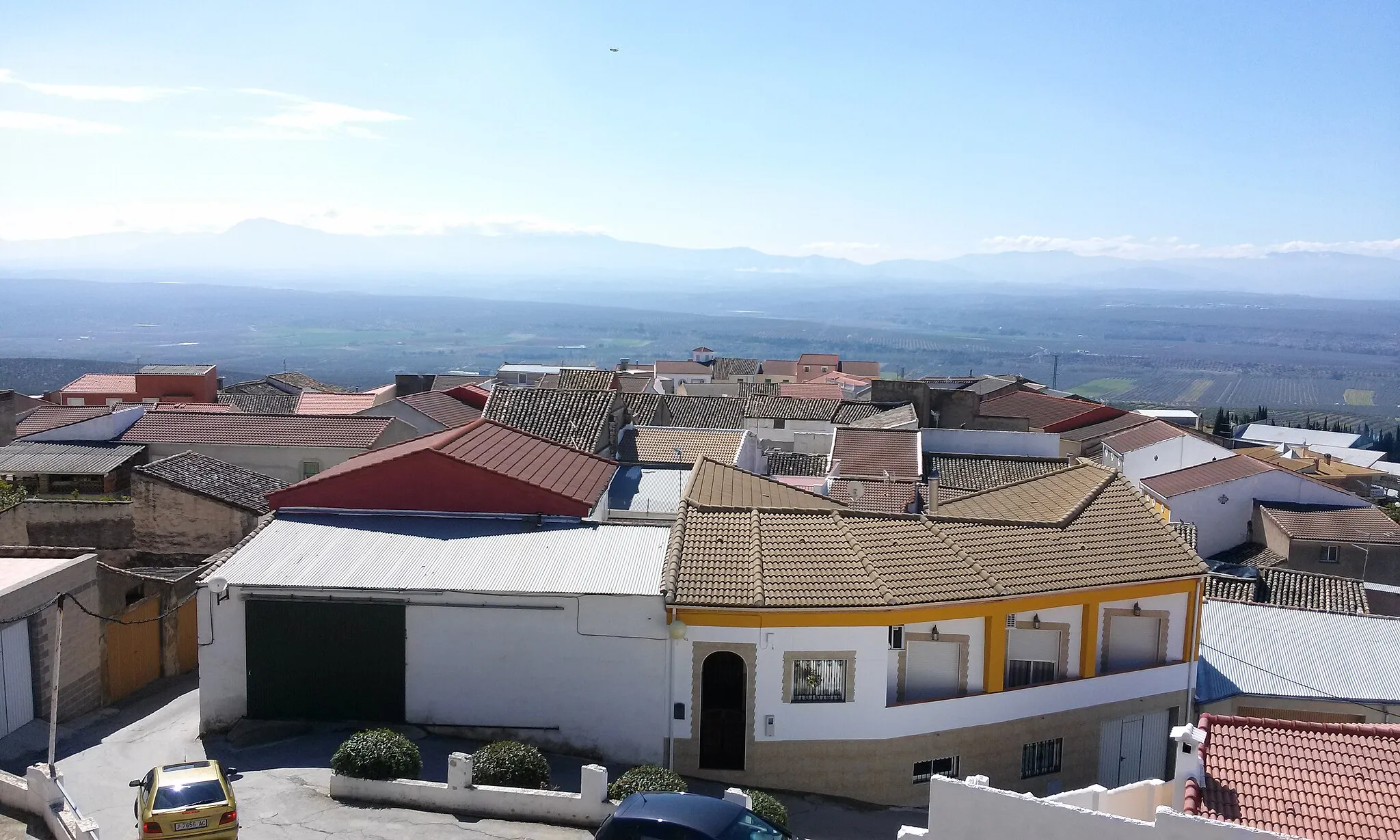 Photo showing: Vista desde Jabalquinto hacia Jaén.