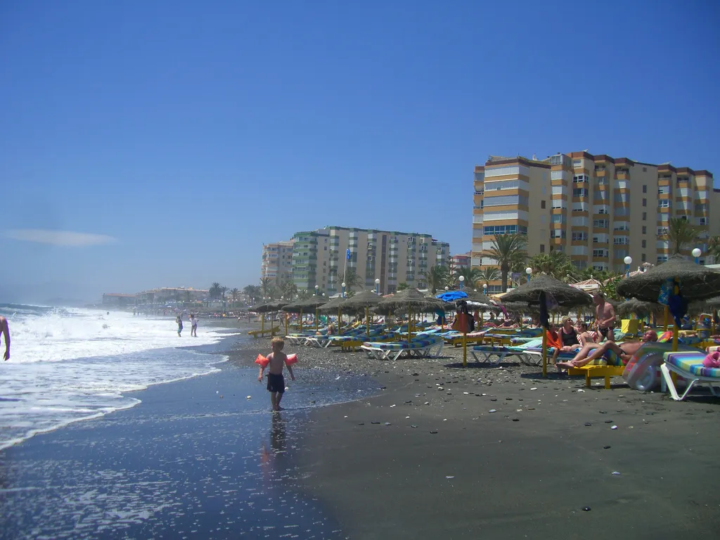 Photo showing: Beach in Torrox Costa, Spain.