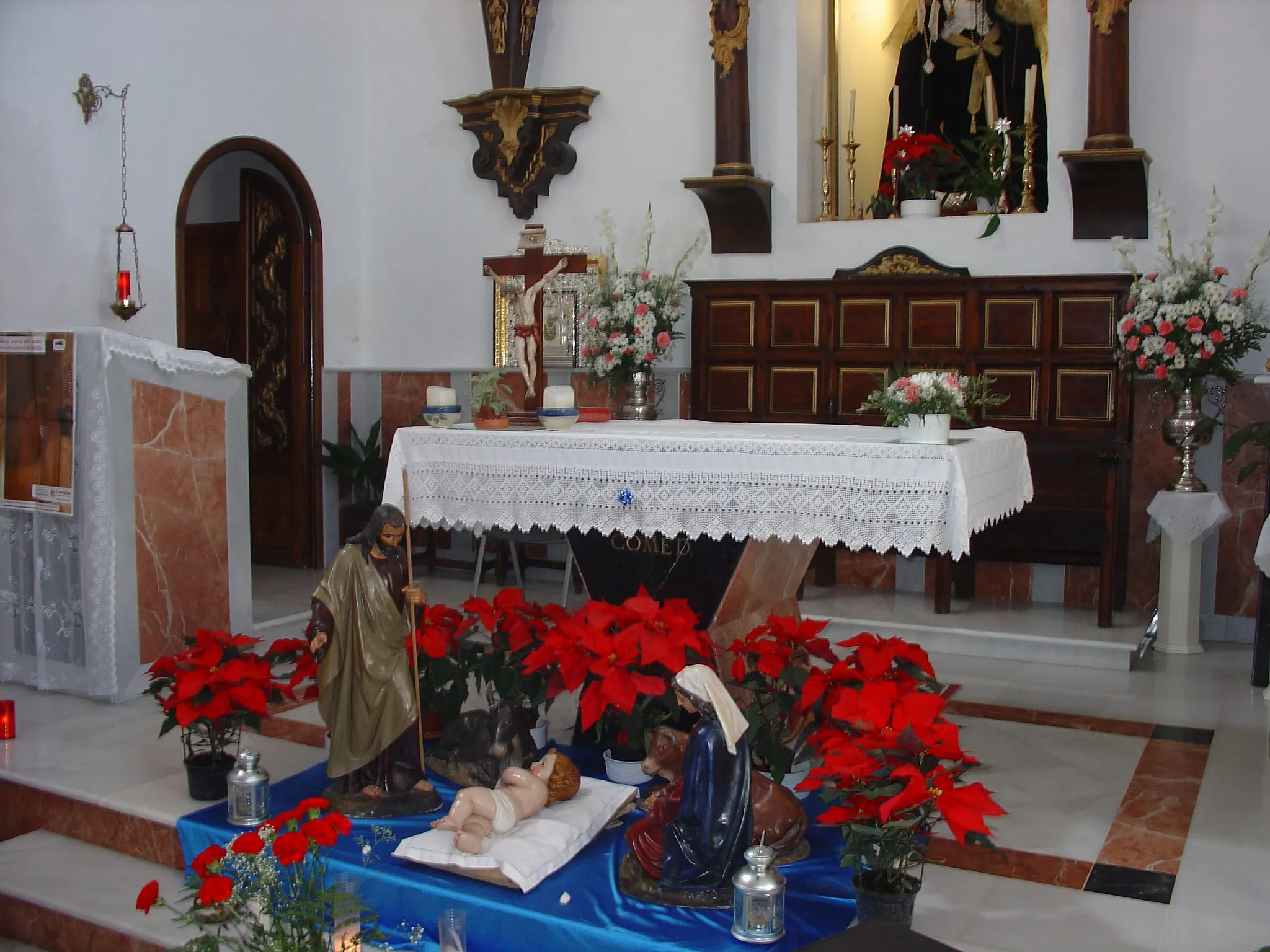 Photo showing: Villanueva de las Algaidas' church in Xmas