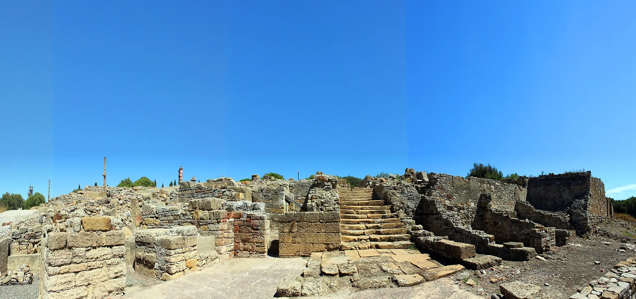 Photo showing: Estructuras visibles del Foro del yacimiento romano de Carteia. San Roque, Andalucía, España.
