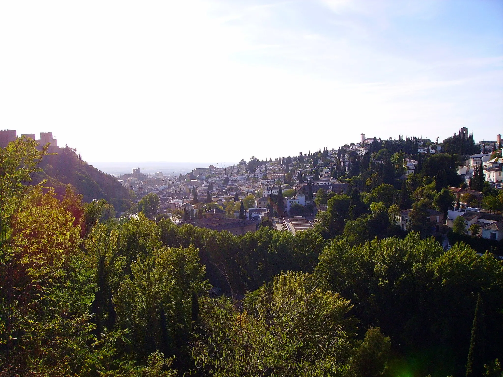 Photo showing: Panorama of Granada from the Alhambra Hill