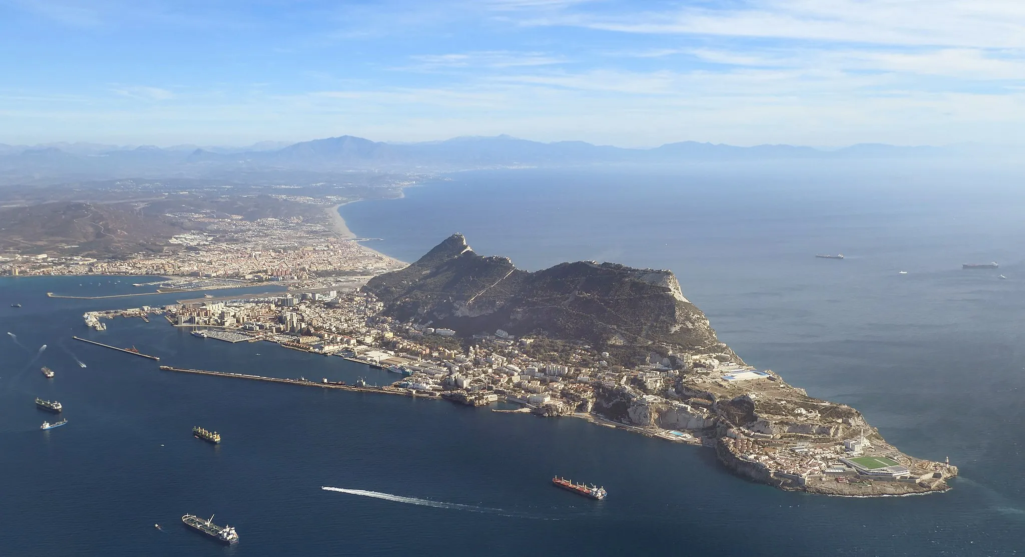 Photo showing: An aerial view of Gibraltar.