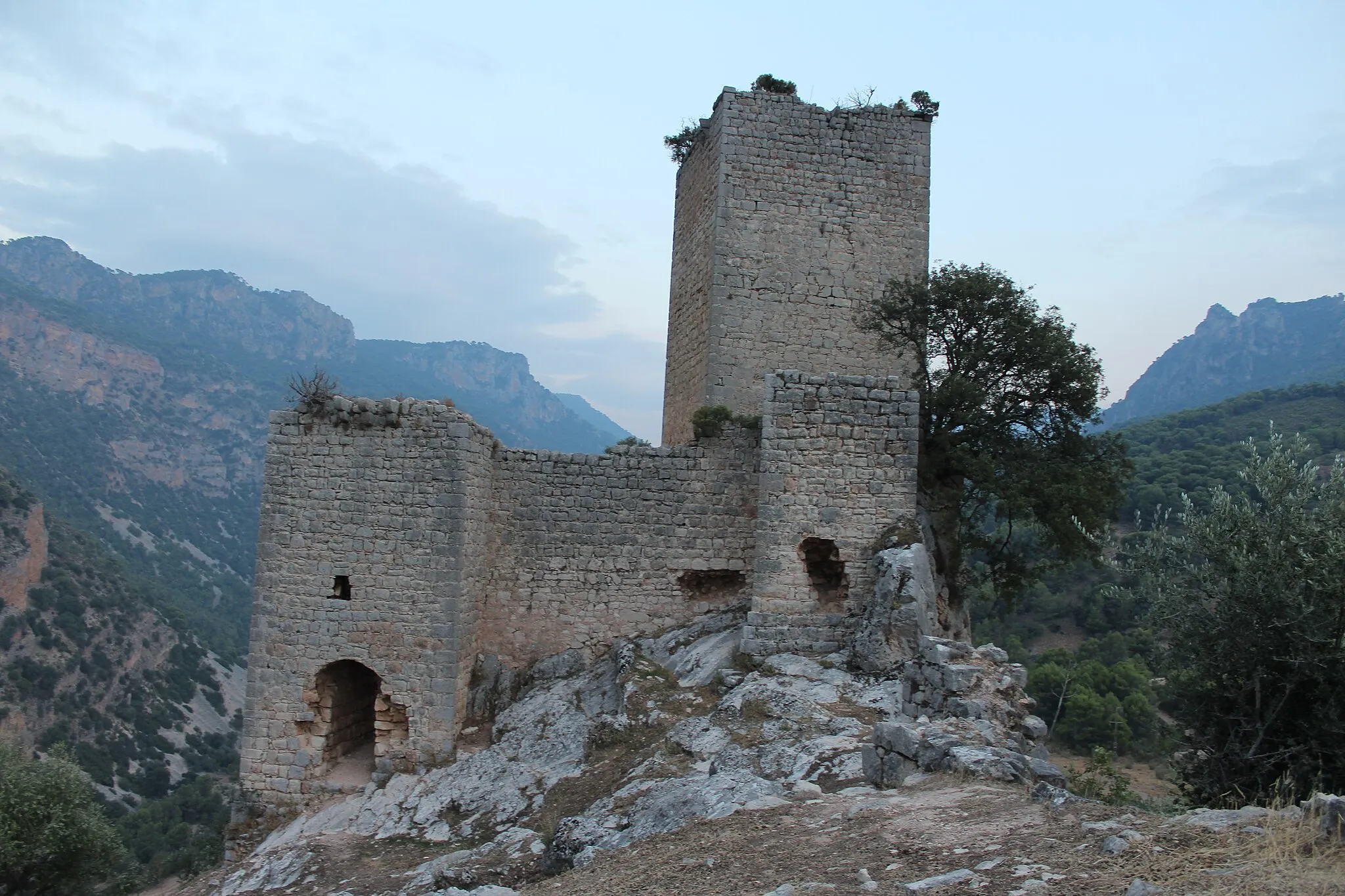 Photo showing: Vista cercana del castillo de Otiñar. ID RI-51-0007923