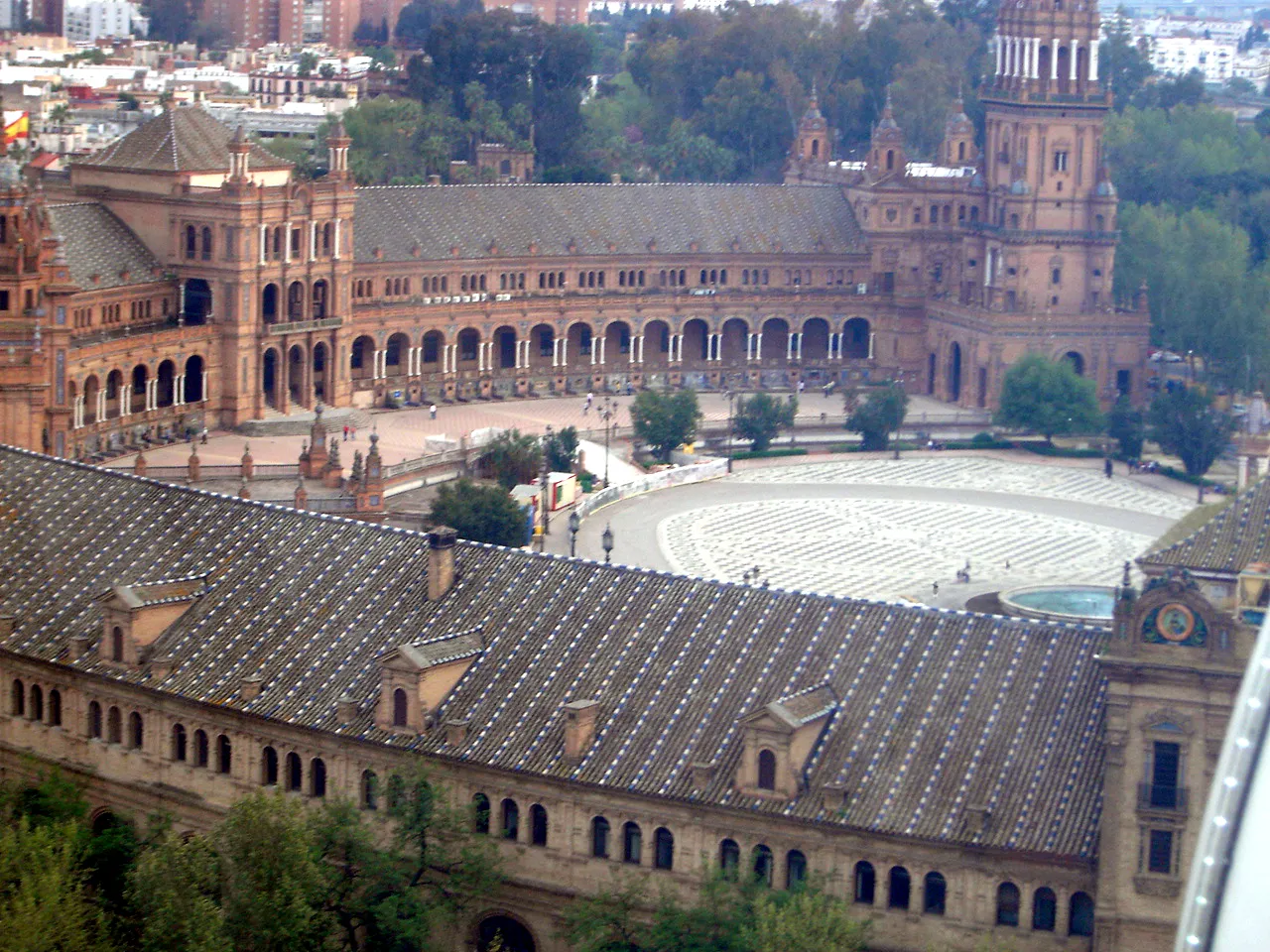 Photo showing: Plaza de España, Sevilla, Luftaufnahme