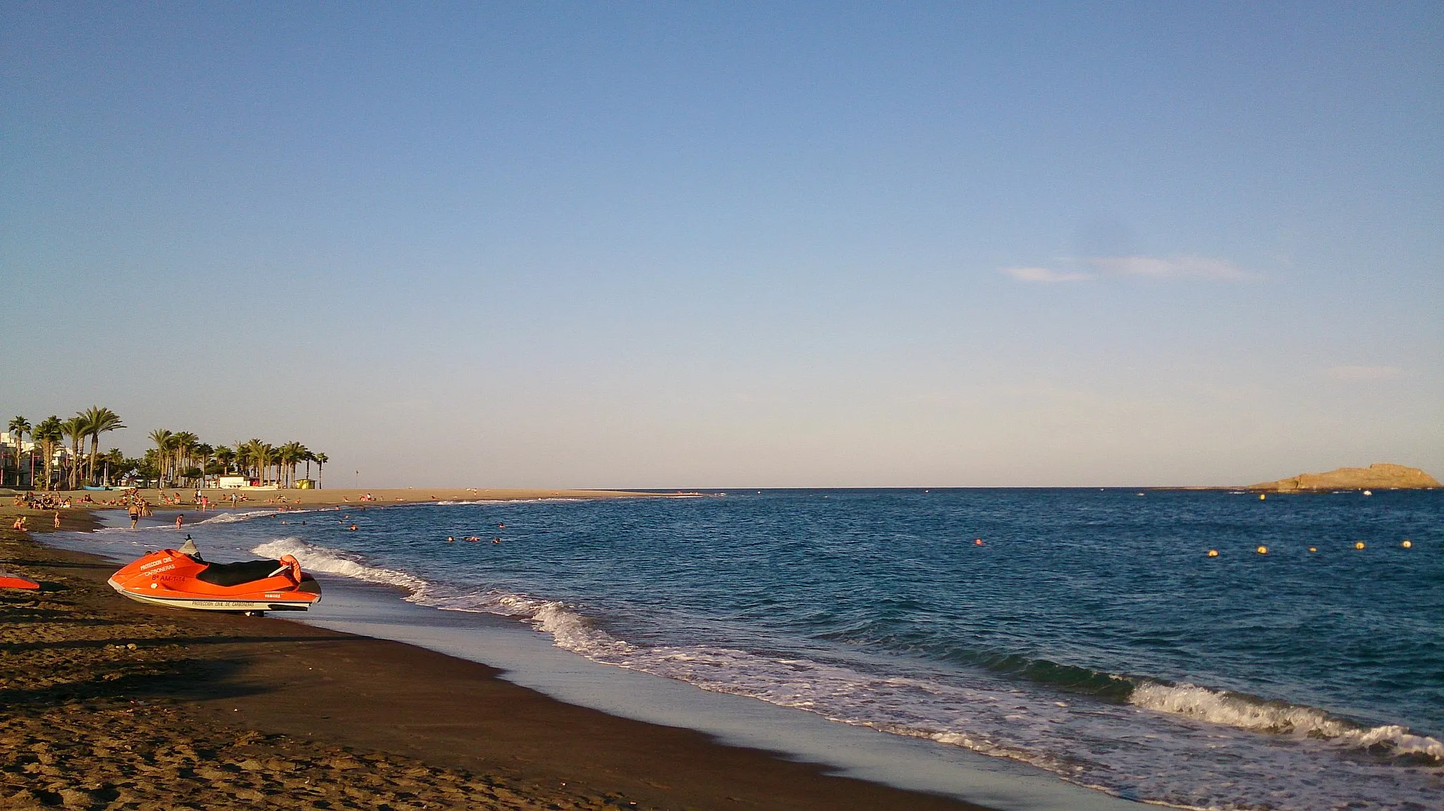 Photo showing: Playa de Carboneras al atardecer.