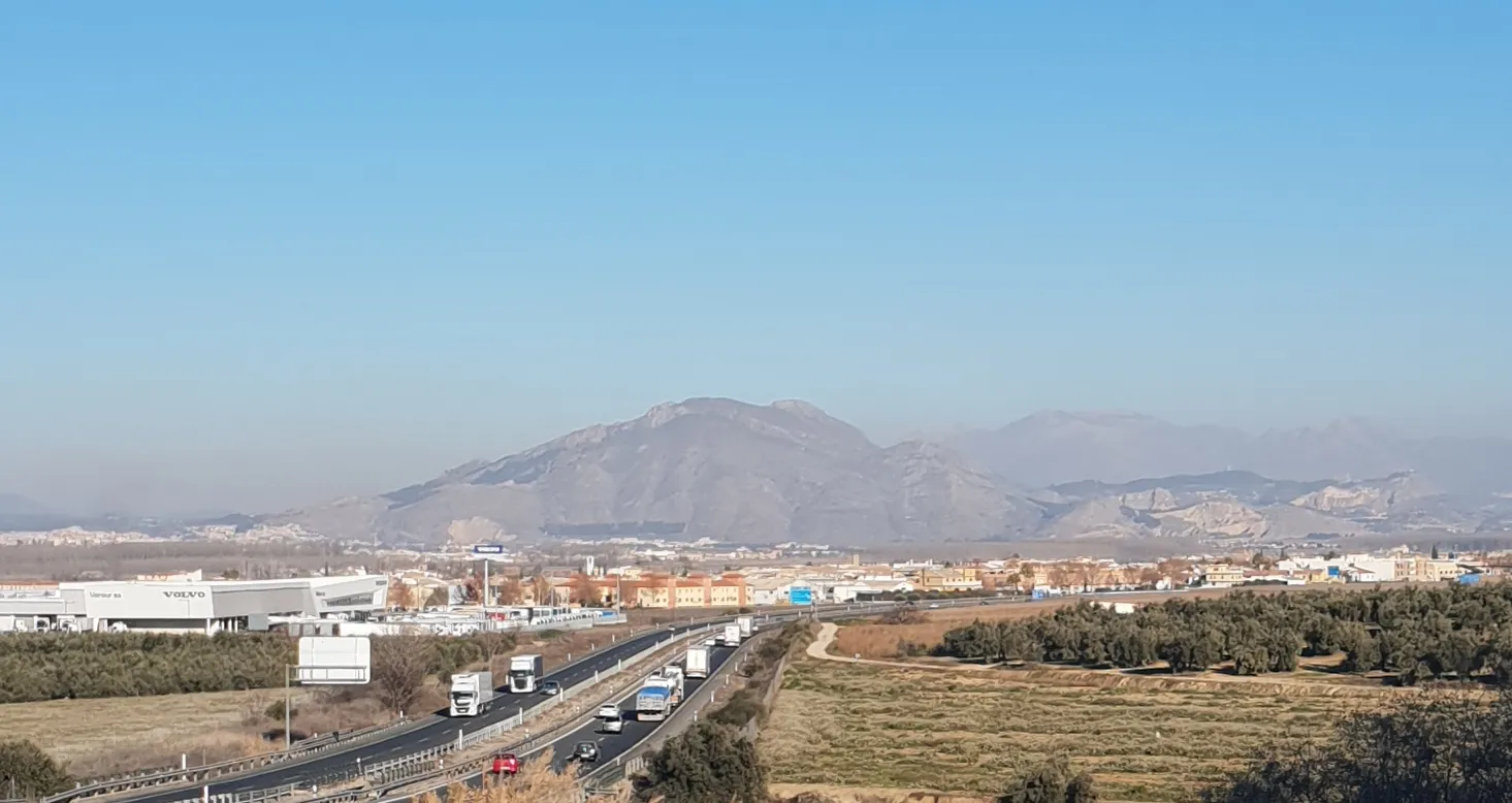 Photo showing: Vista de Cijuela, en la provincia de Granada (España), desde Láchar.