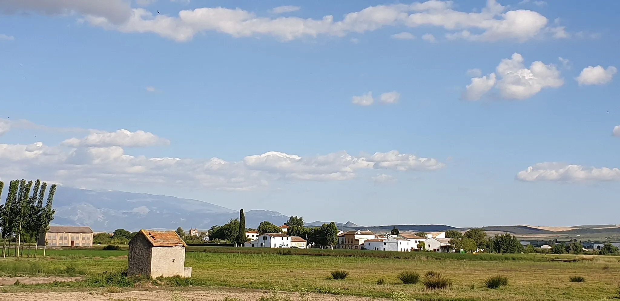 Photo showing: Vista de  la localidad de La Paz desde la ribera del Genil, en el municipio de Fuente Vaqueros (Granada, España)