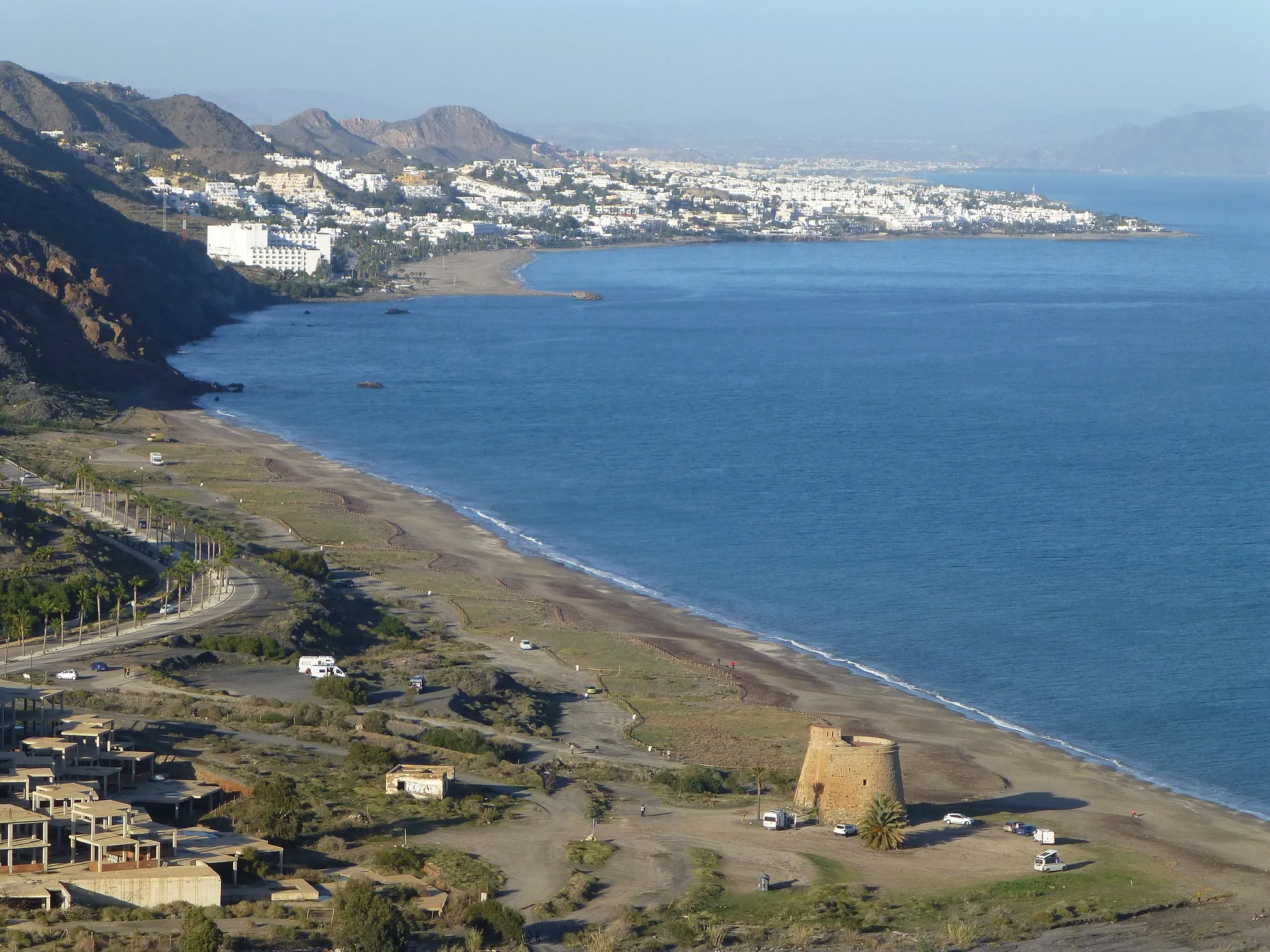 Photo showing: Playa de Macenas desde La Chacona. Mojácar, Almería, Andalucía, España.