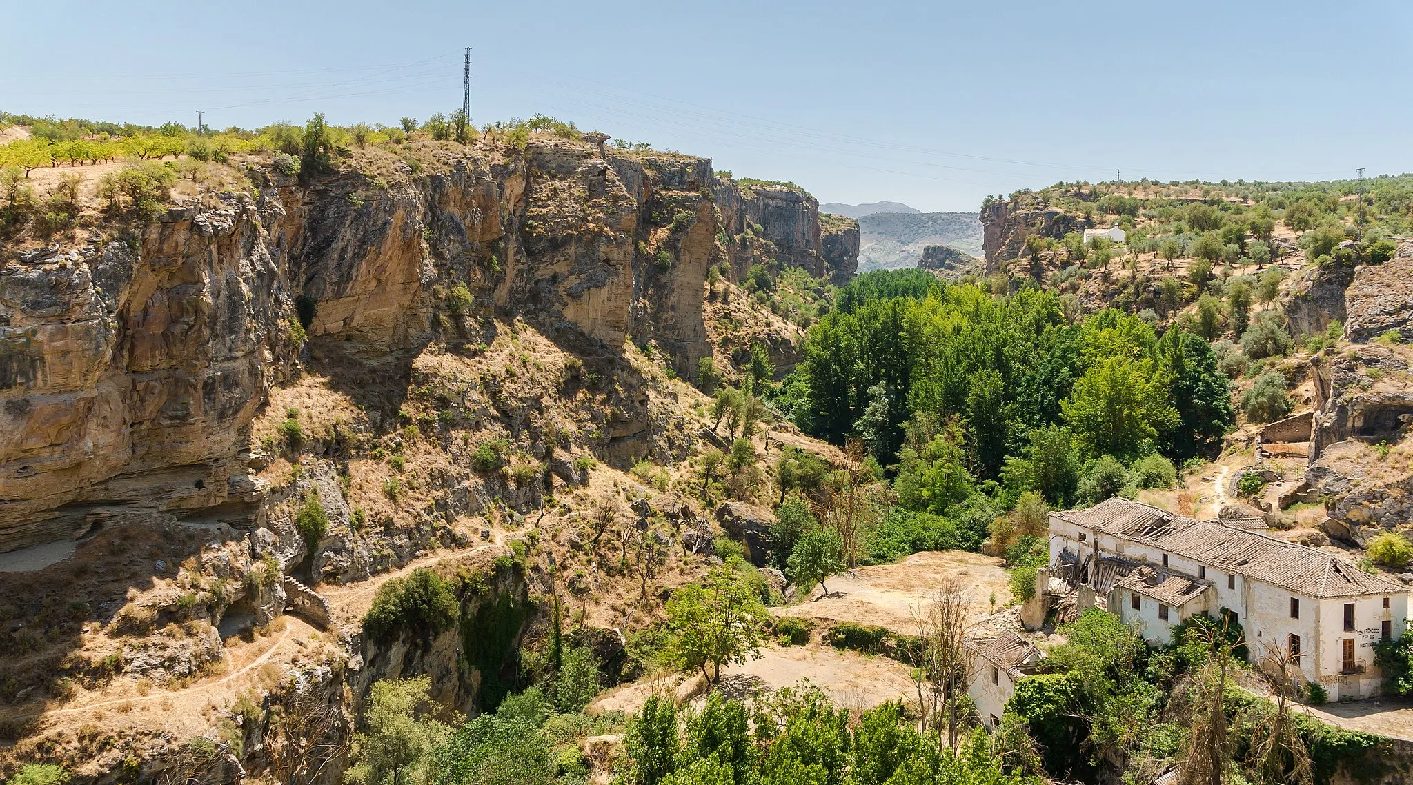 Photo showing: Rio Alhama canyon, Alhama de Granada, Granada, Spain