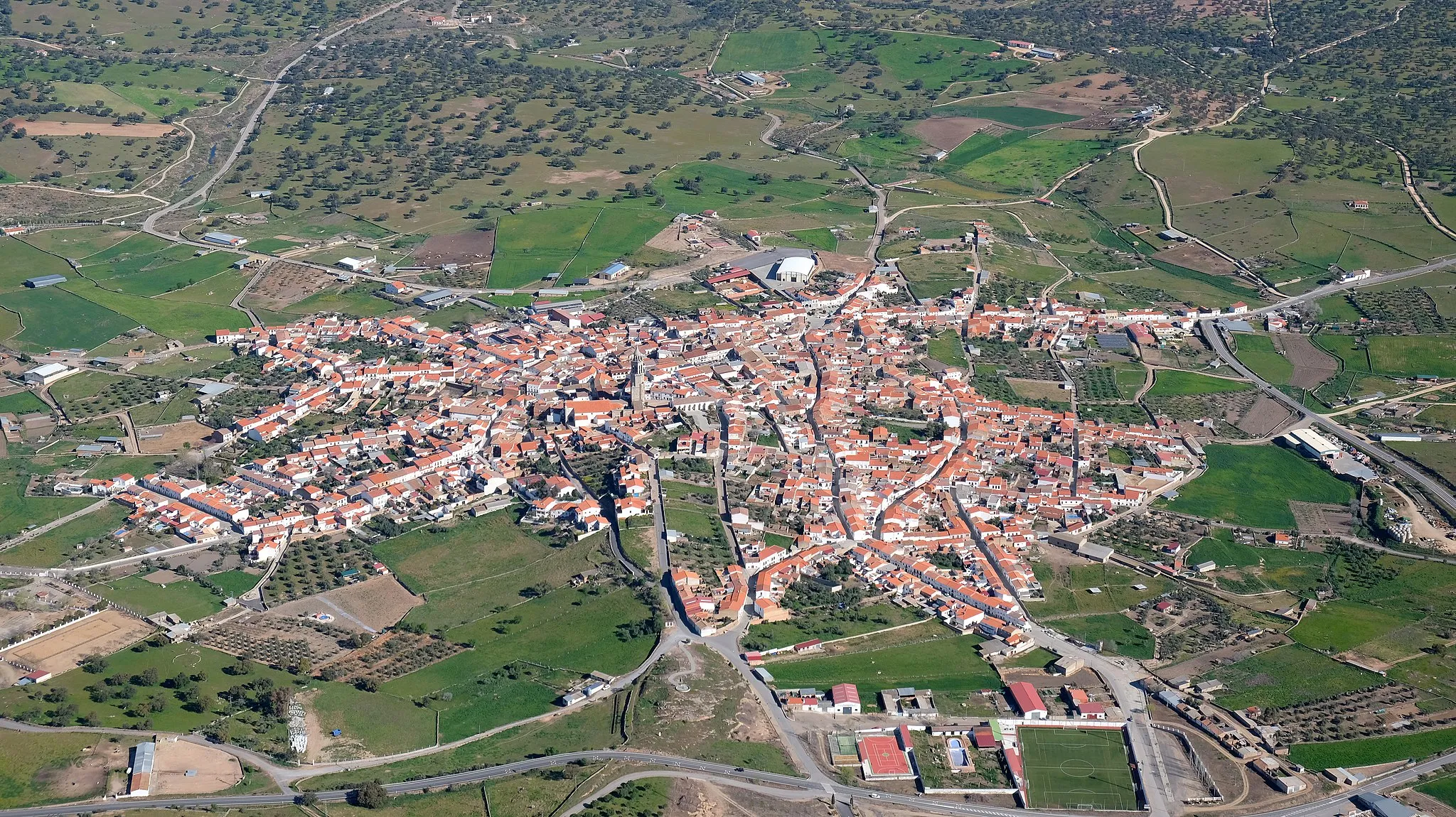 Photo showing: Aerial view of Pedroche.