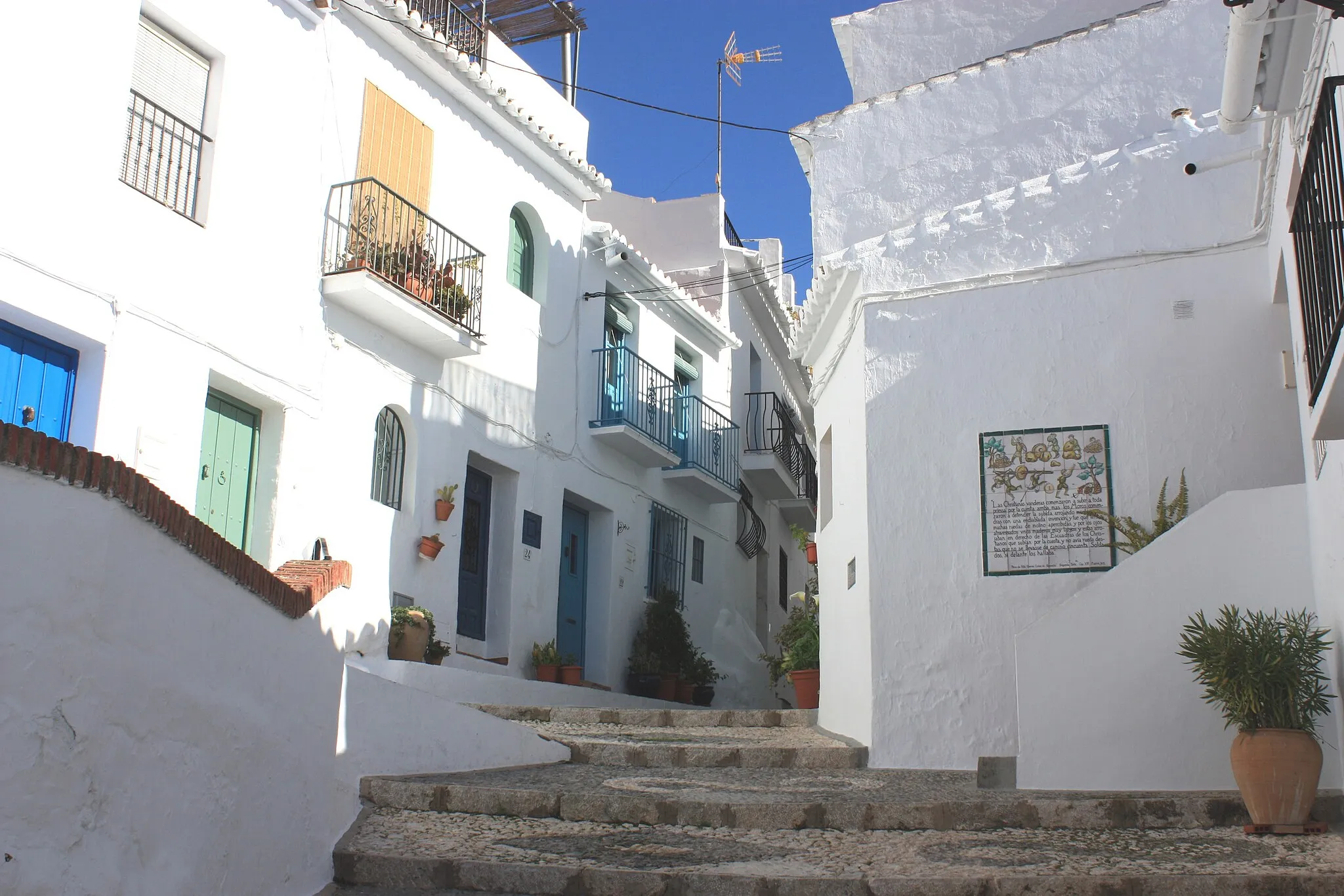 Photo showing: Frigiliana, the upper end of the lane "Calle el Zacatin"