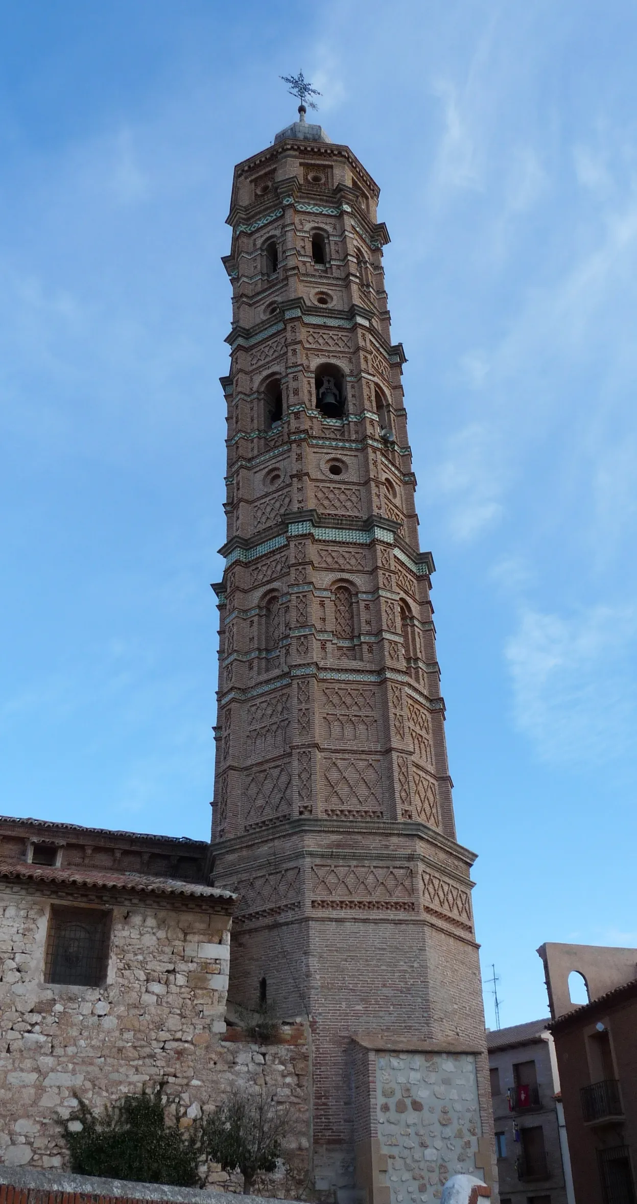 Photo showing: Muniesa - Iglesia de Nuestra Señora de la Asunción (s. XVII) - Torre (mudéjar s. XVI)