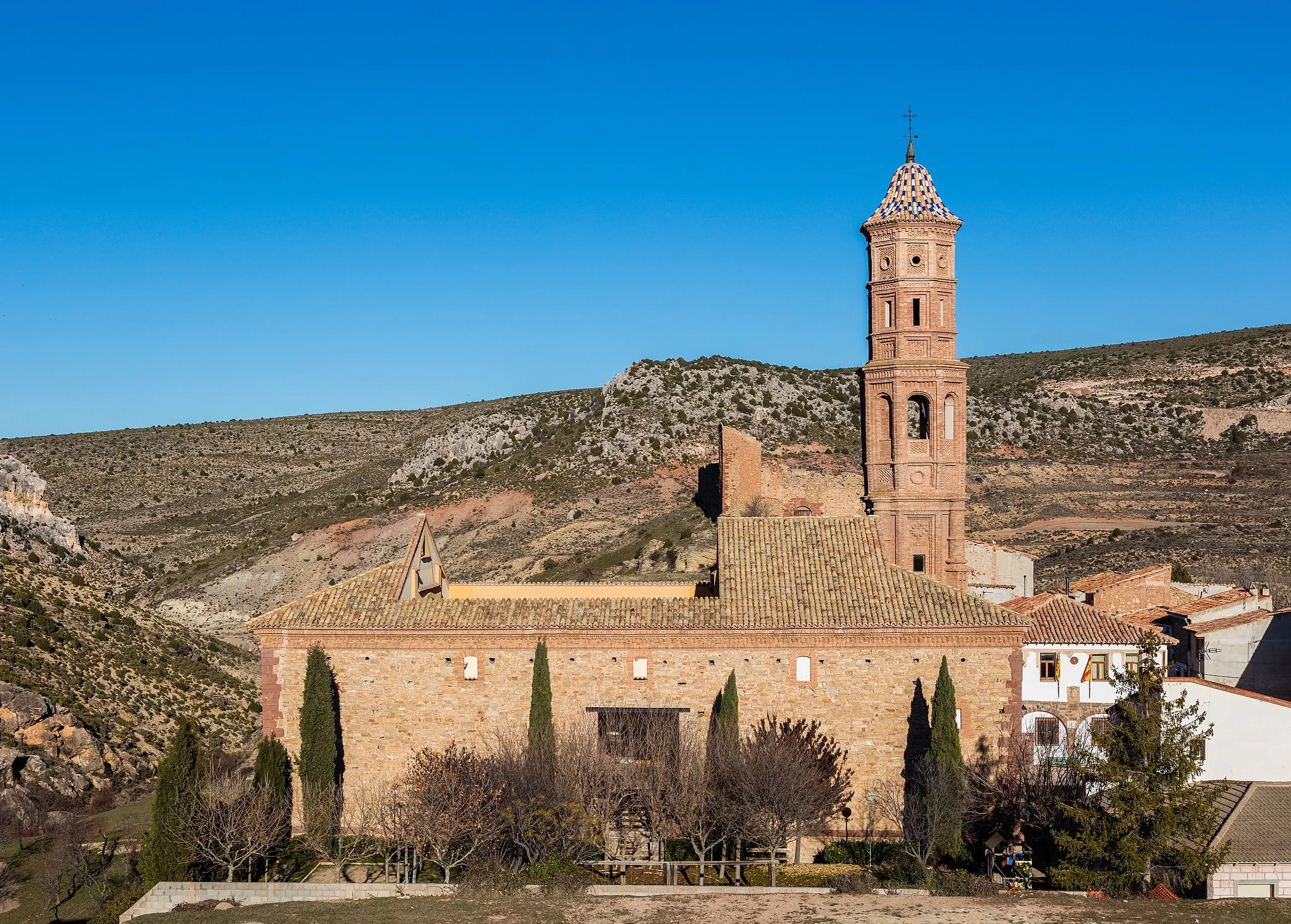 Photo showing: Church of St Miguel, Torre de las Arcas, Teruel, Spain