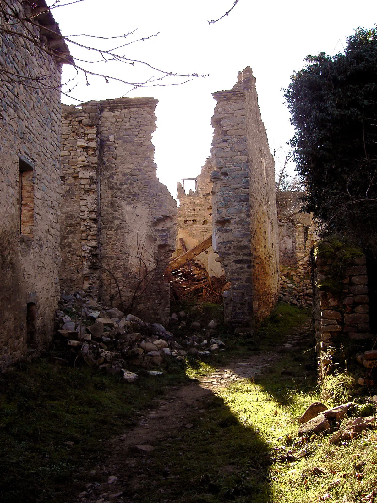 Photo showing: Calle en el núcleo despoblado de Jánovas.