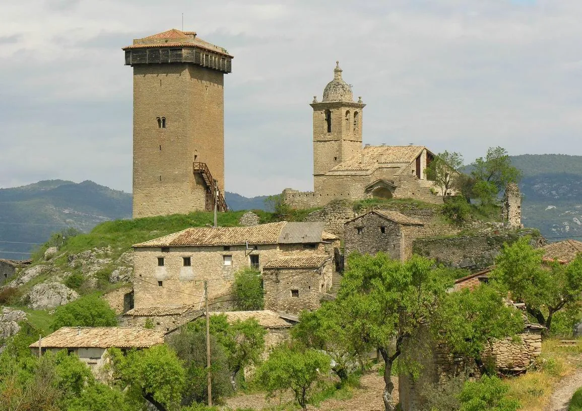 Photo showing: Abizanda des de la carretera, Sobrarbe