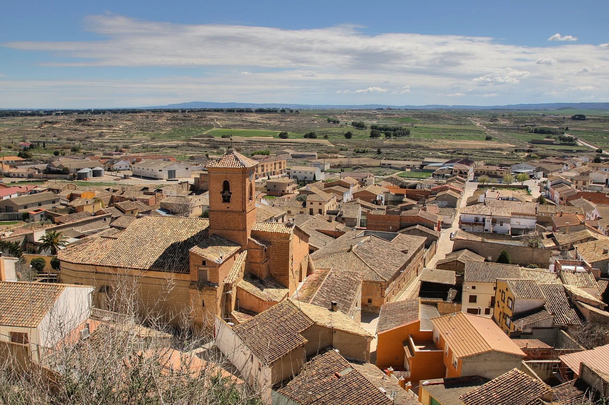 Photo showing: Panoramic view of Lanaja (Huesca).