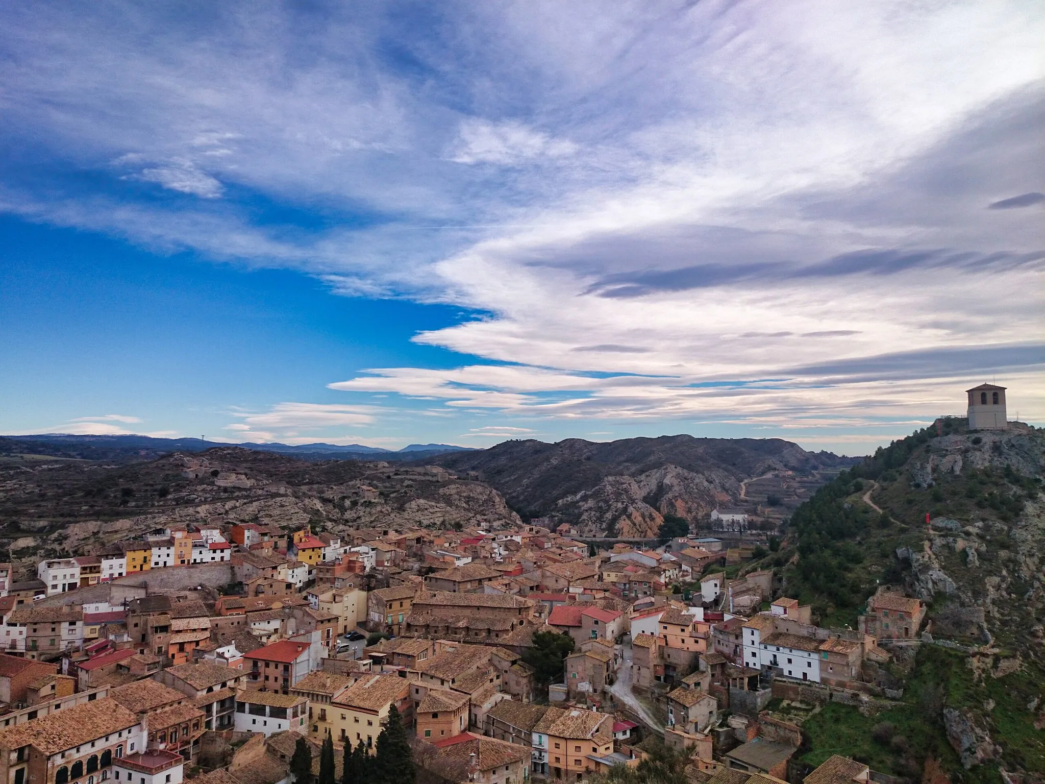 Photo showing: Panorama of San Esteban de Litera (Huesca, Spain)