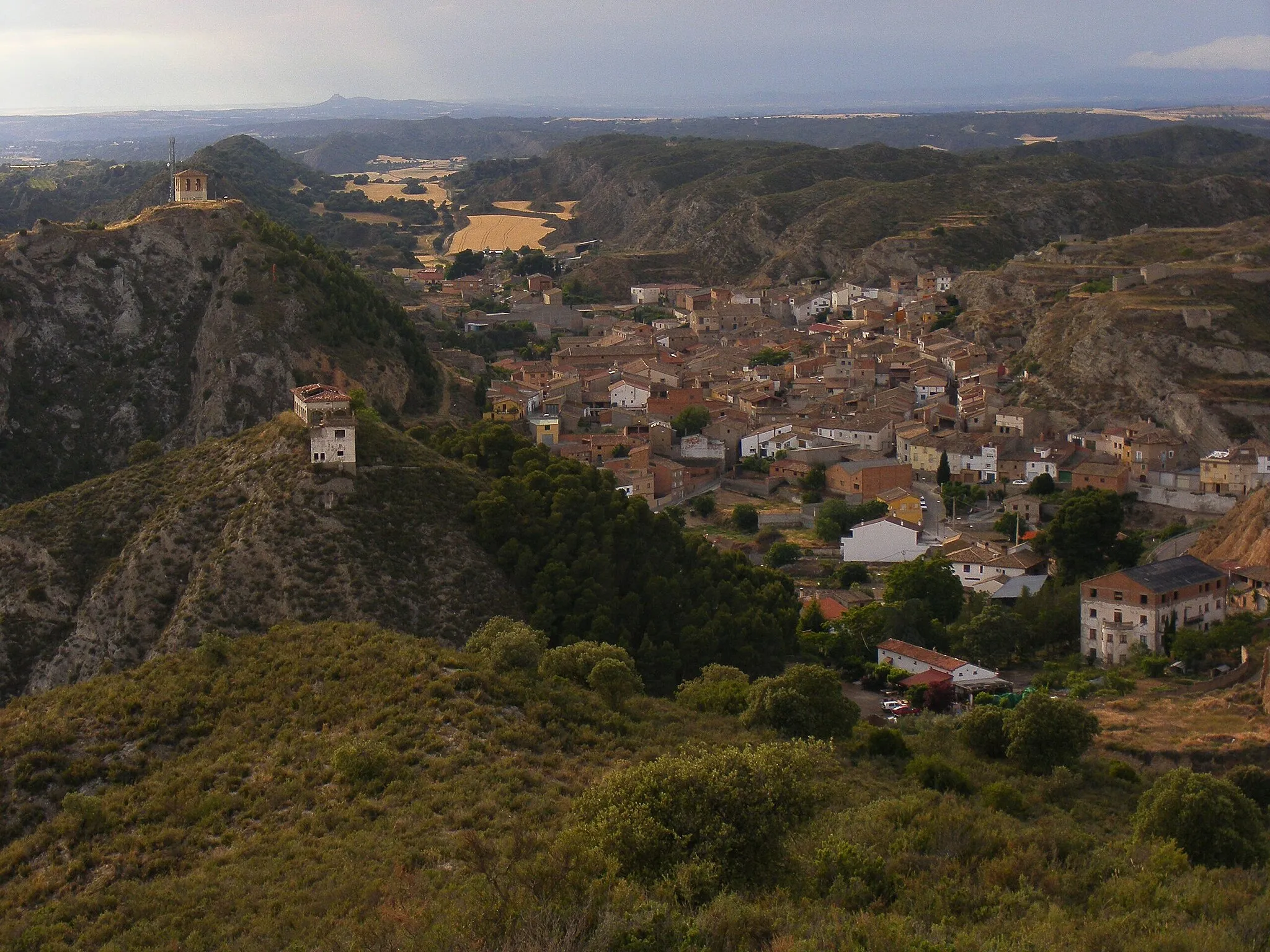 Photo showing: Panorama of San Esteban de Litera (Huesca, Spain)