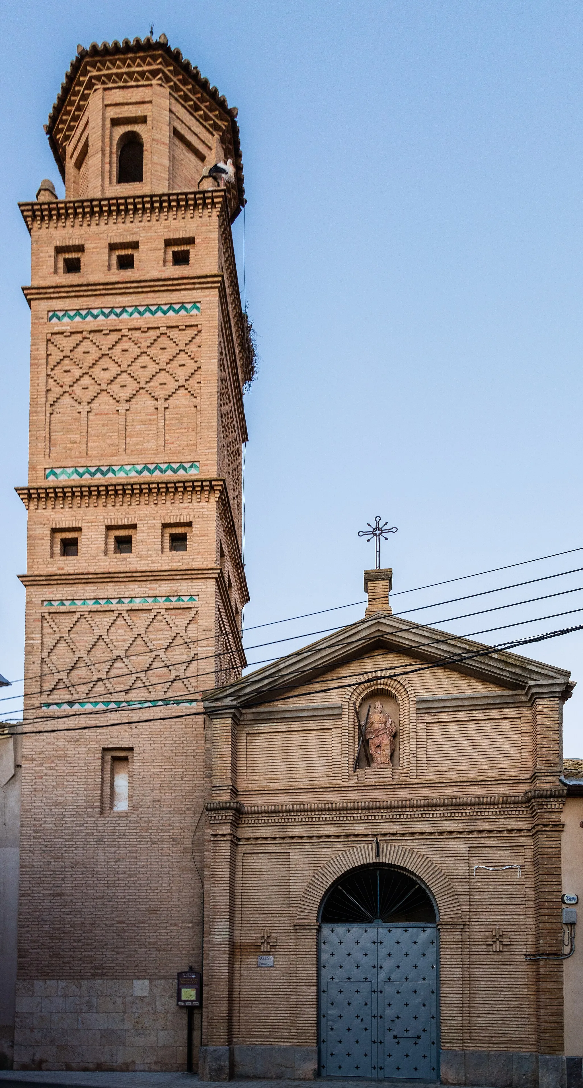 Photo showing: Church of St Andres, Pinseque, Saragossa, Spain