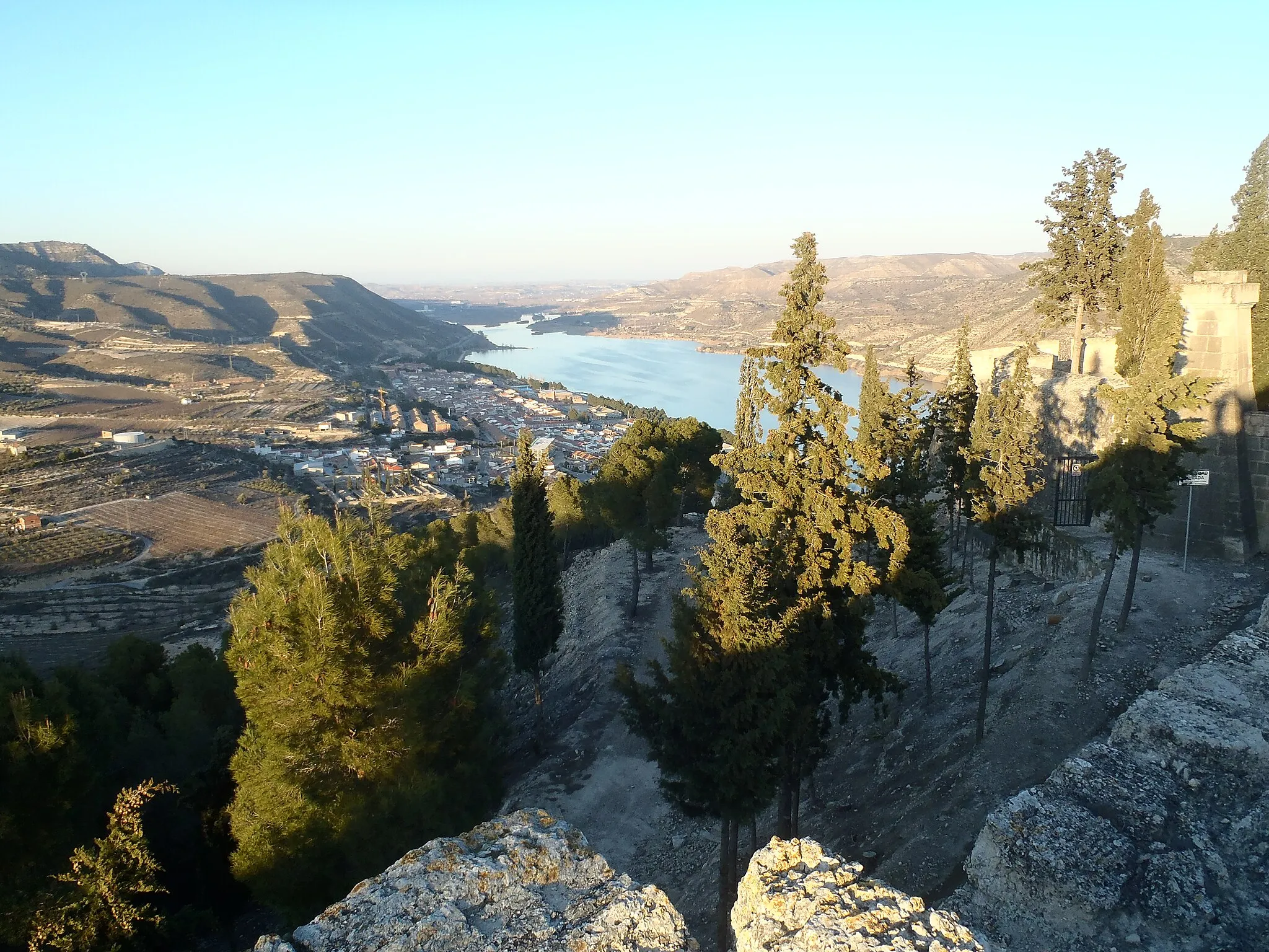 Photo showing: Aerial view of Mequinenza from the Castle