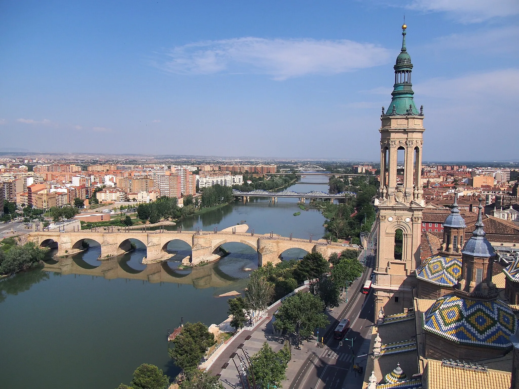 Photo showing: River Ebro of Zaragoza - 2013.07