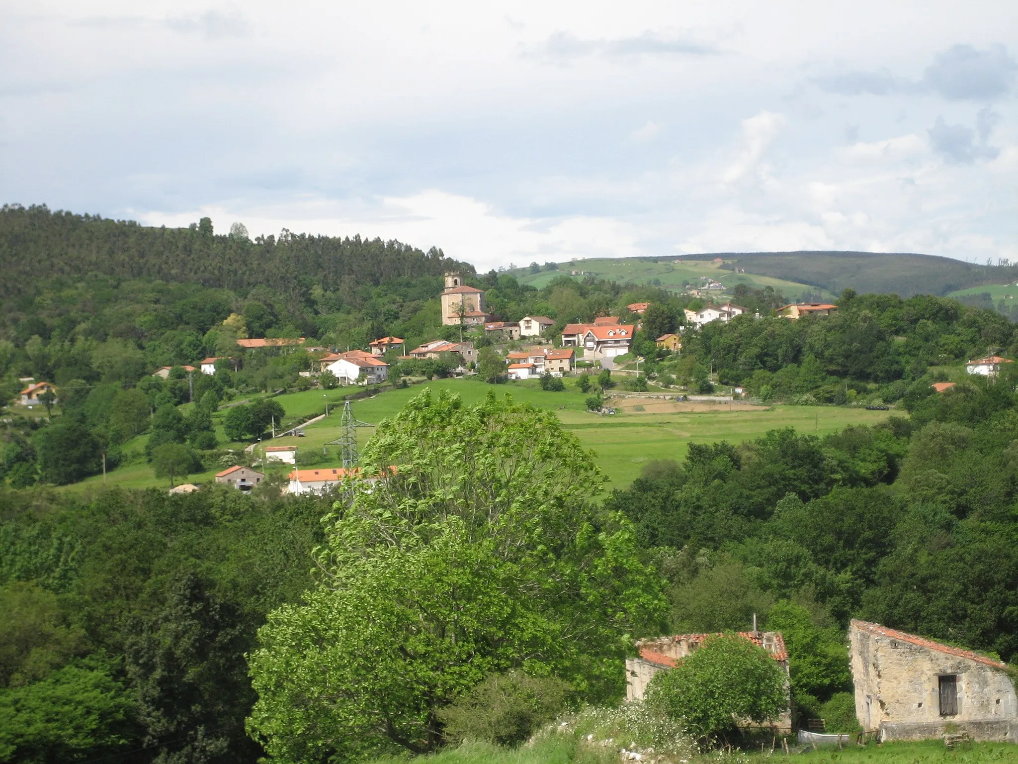Photo showing: View of Rucandio from La Lombana (Cantabria, Spain)