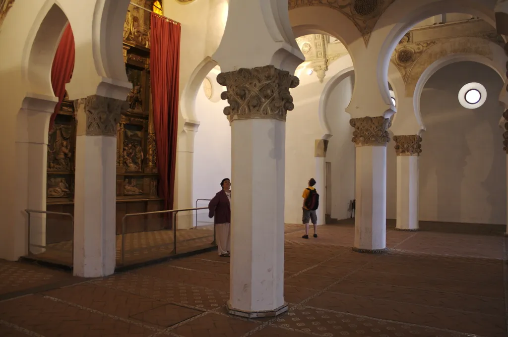 Photo showing: Another big batch of Toledo (Spain) photos.  The first big highlight here is the big bunch from Santa Maria la Blanca, the oldest synagogue in Spain, and one of the only two remaining in Toledo.  (All Jews were forced to convert or leave in the 1400's, and it was several hundred years before any significant number returned.  Apparently few, if any, have returned to Toledo.)  The architecture is strongly Islamic, as the best folks for the job at the time were Islamic craftsmen.  Very cool space with a long and complex history.

The second big batch is from Monasterio de San Juan de los Reyes, a church and monastery constructed by the same monarchs that decided to show all the Jews the door.  You couldn't take photos in the church, but the cloisters were beautiful and photo friendly, so there's lots from there.