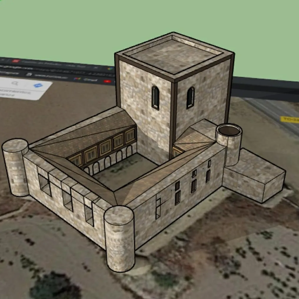 Photo showing: Peñaflor castle reconstructio