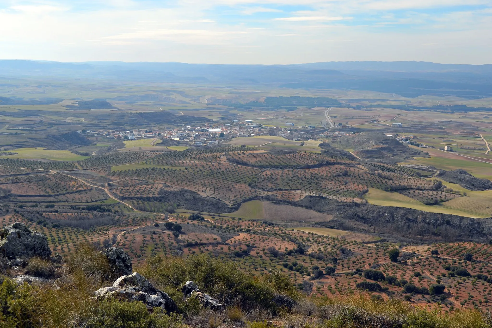 Photo showing: Panorámica de Villalba del Rey (Cuenca) desde el Monte