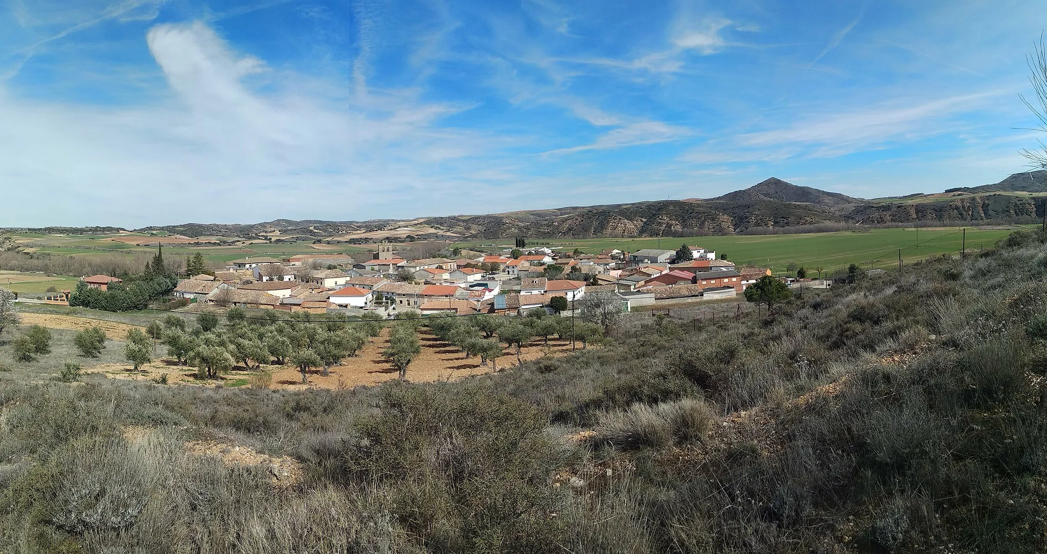 Photo showing: Panoramic view of Cerezo de Mohernando, located in the district of Guadalajara and the Alcarria landscapes