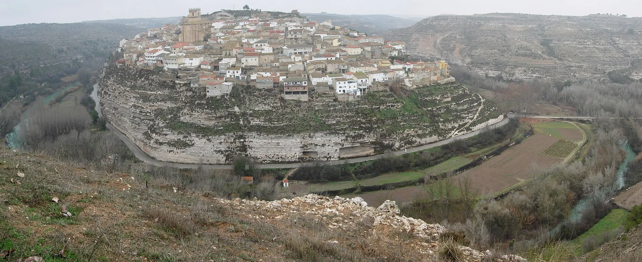 Photo showing: Vista panorámica de Jorquera, en Albacete (España)