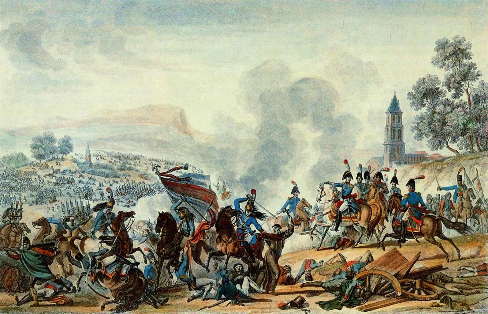 Photo showing: Bataille d'Ocaña, 19 novembre 1809 : les troupes françaises commandées par le roi Joseph Bonaparte et le maréchal Soult écrasent l'armée espagnole du général Areizaga.