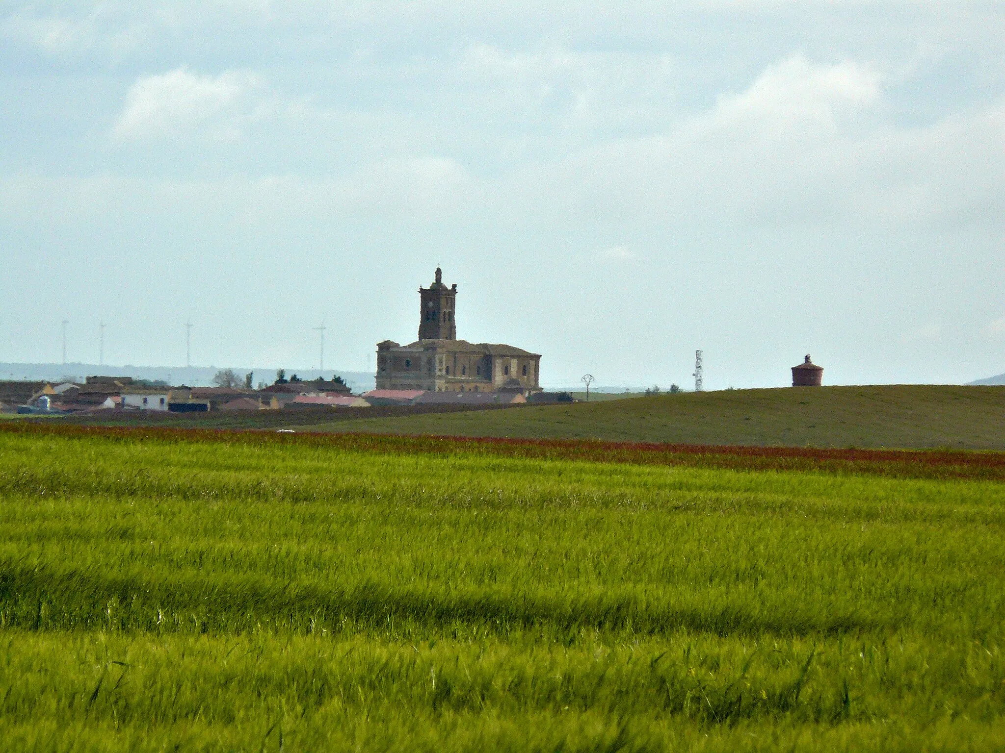 Photo showing: Autillo de Campos desde el canal de Castilla.