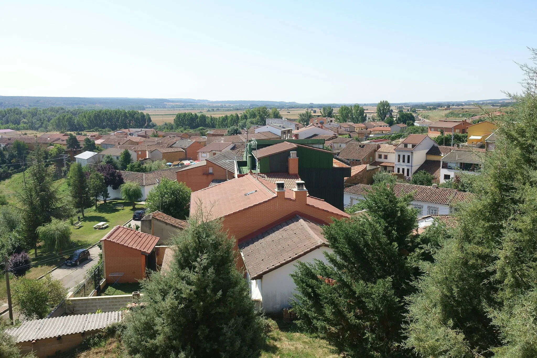 Photo showing: Vista de Almanza (León, España) desde su torre.