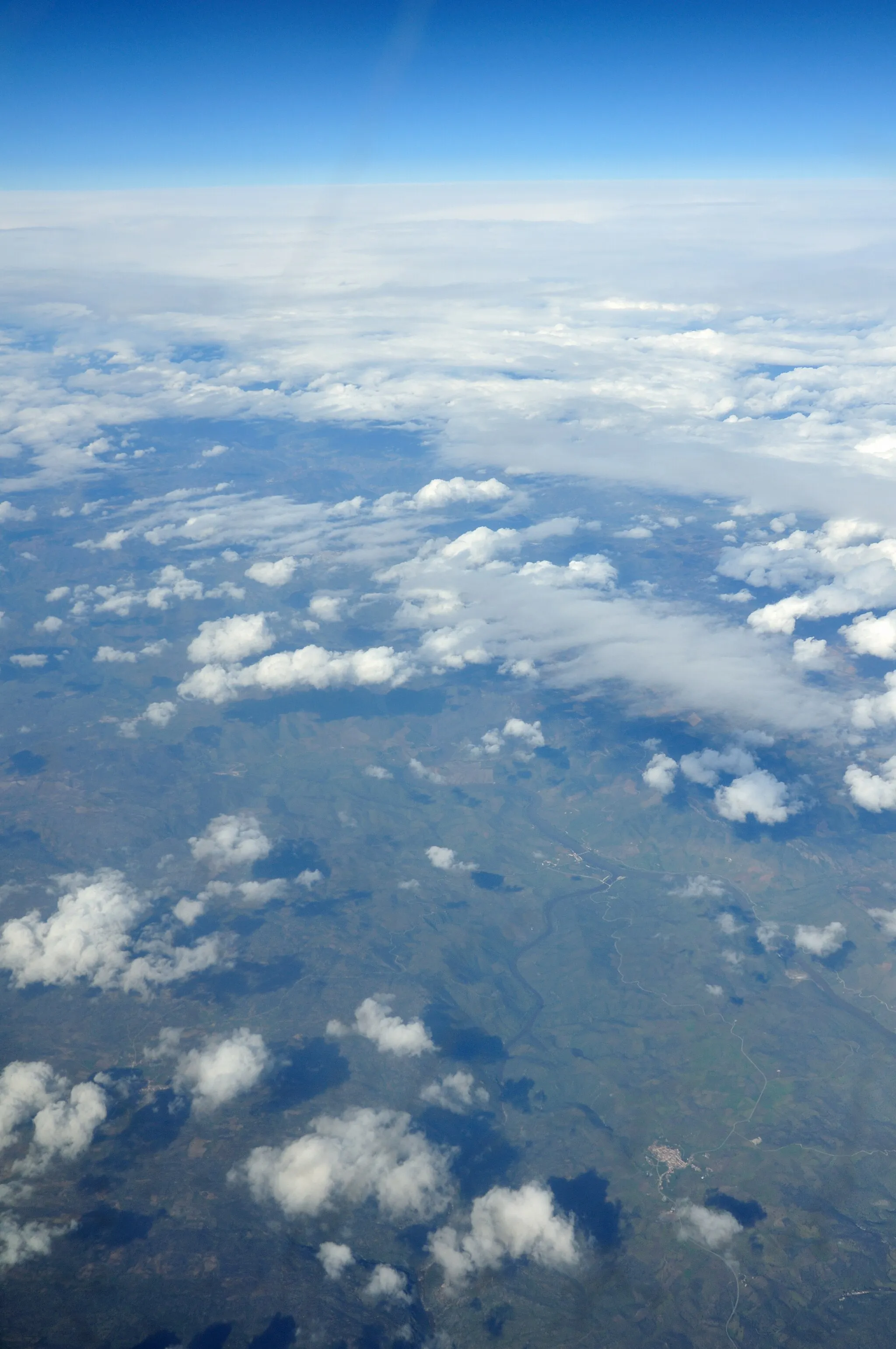 Photo showing: Spain, Aerial view overhead of La Redonda (Salamanca, Castile and León).